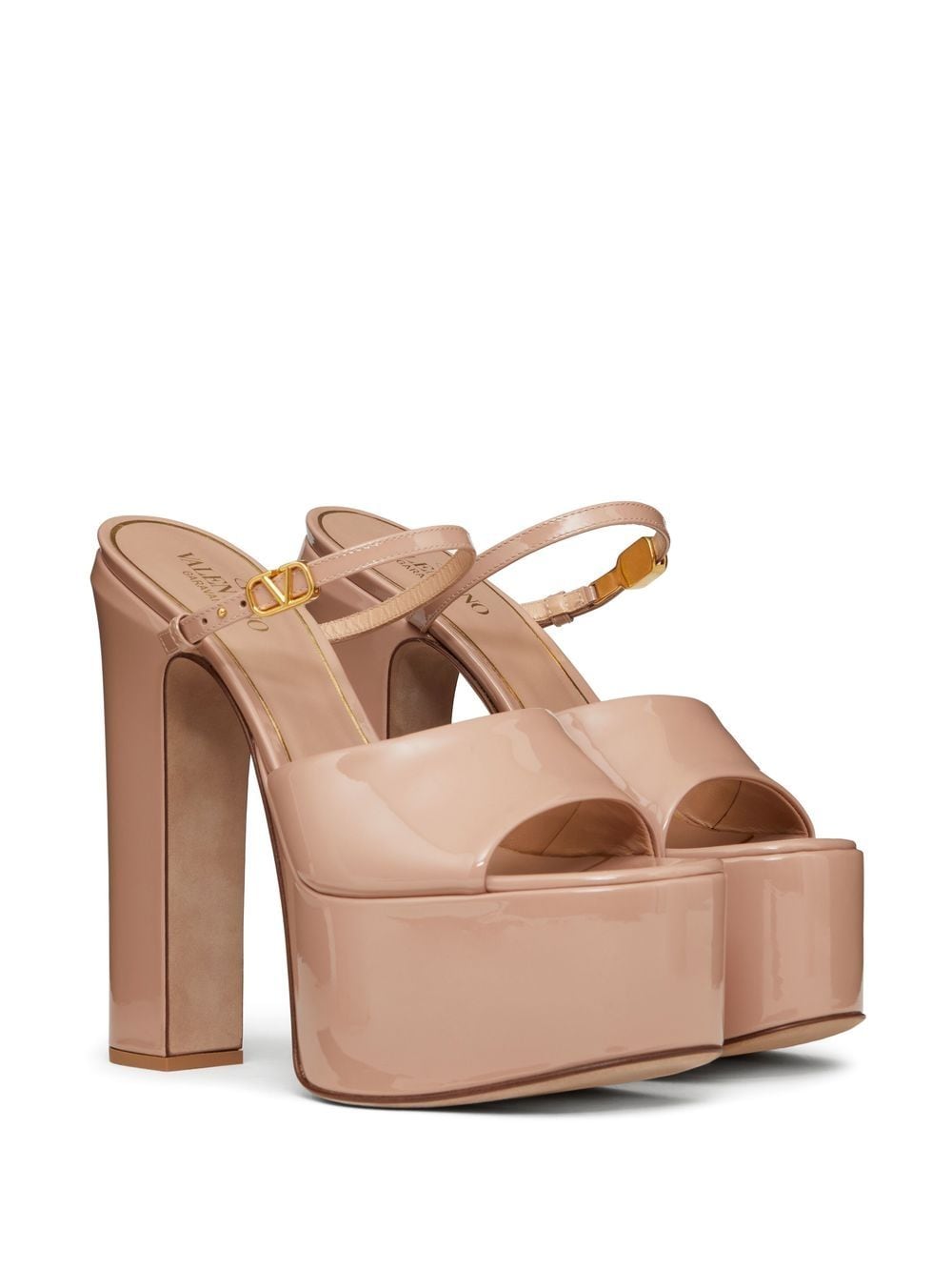 VALENTINO GARAVANI VALENTINO GARAVANI- Tan-go Leather Platform Sandals