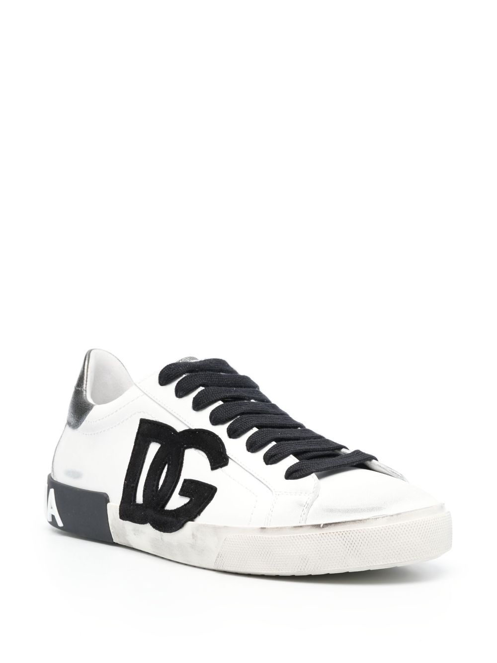 Dolce & Gabbana DOLCE & GABBANA- Logo Leather Sneakers