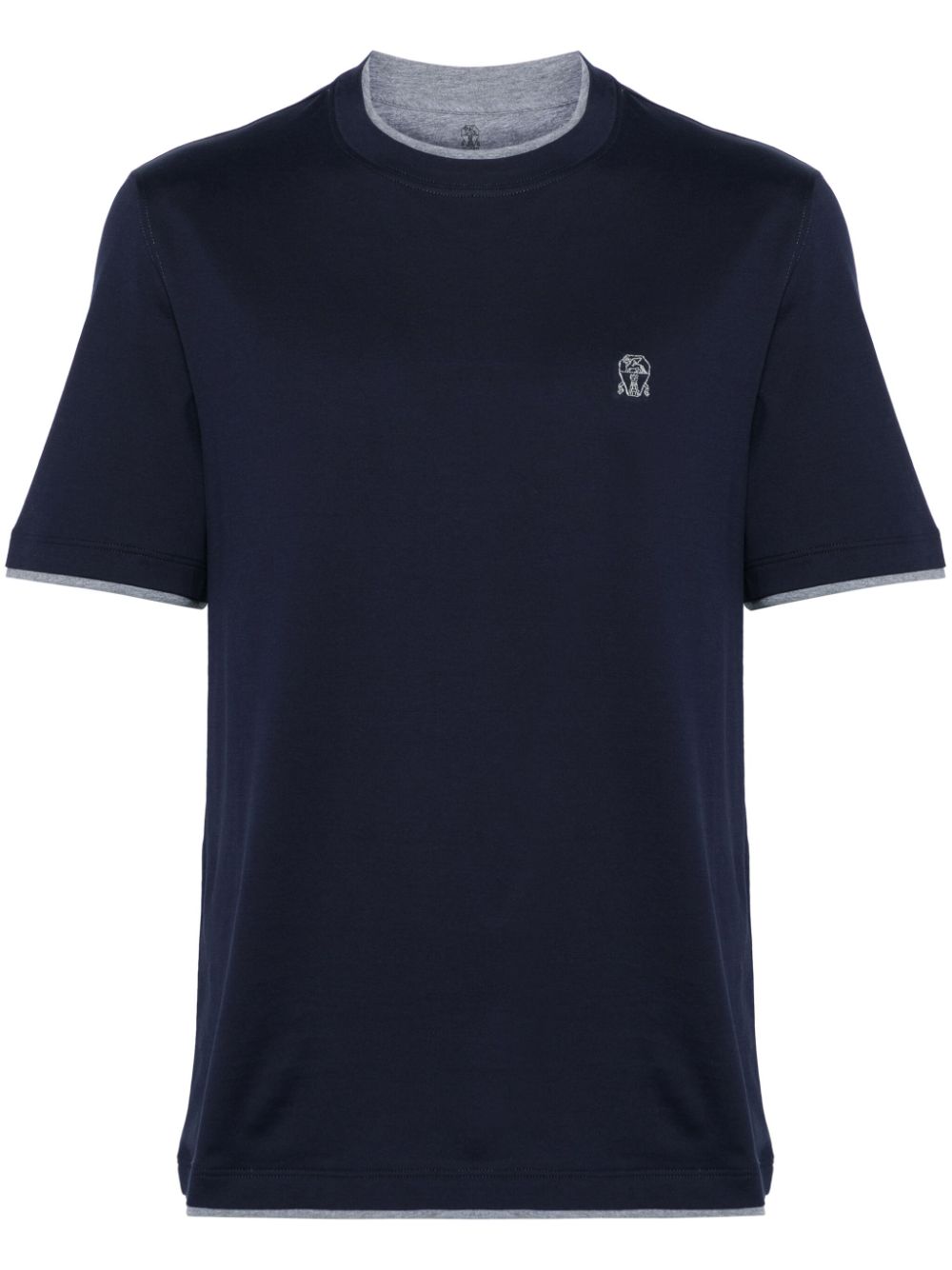 Brunello Cucinelli BRUNELLO CUCINELLI- Logo Cotton T-shirt