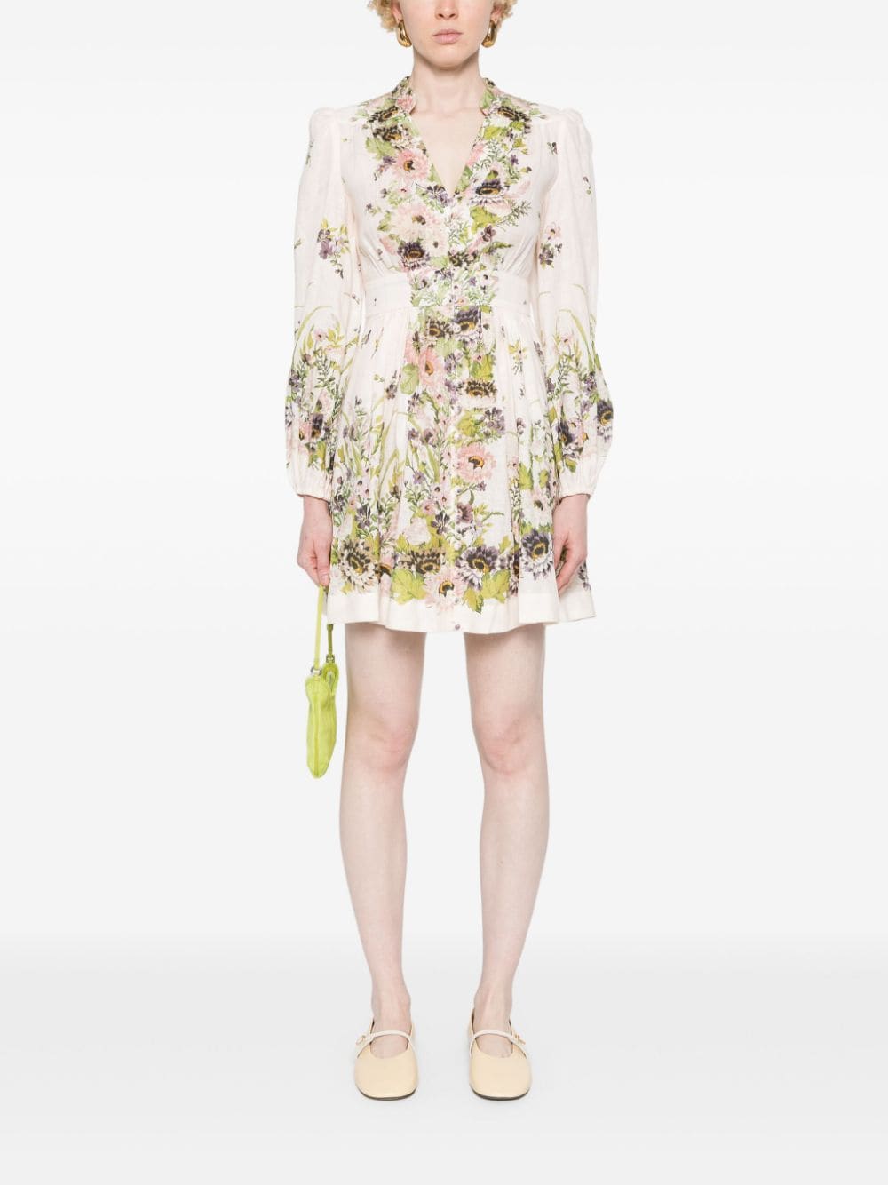 Zimmermann ZIMMERMANN- Floral Print Linen Mini Dress