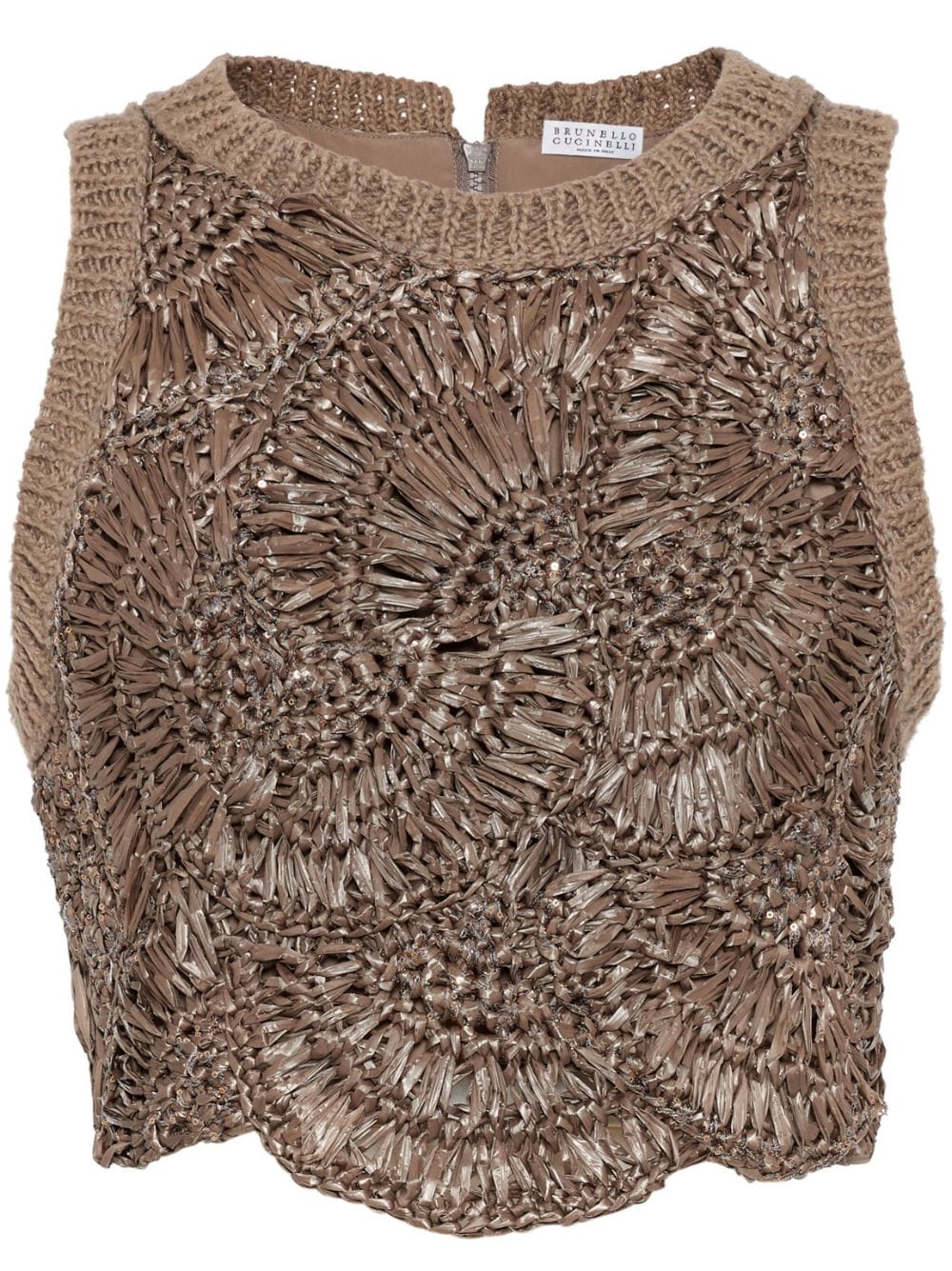 Brunello Cucinelli BRUNELLO CUCINELLI- Handmade Rafia Top