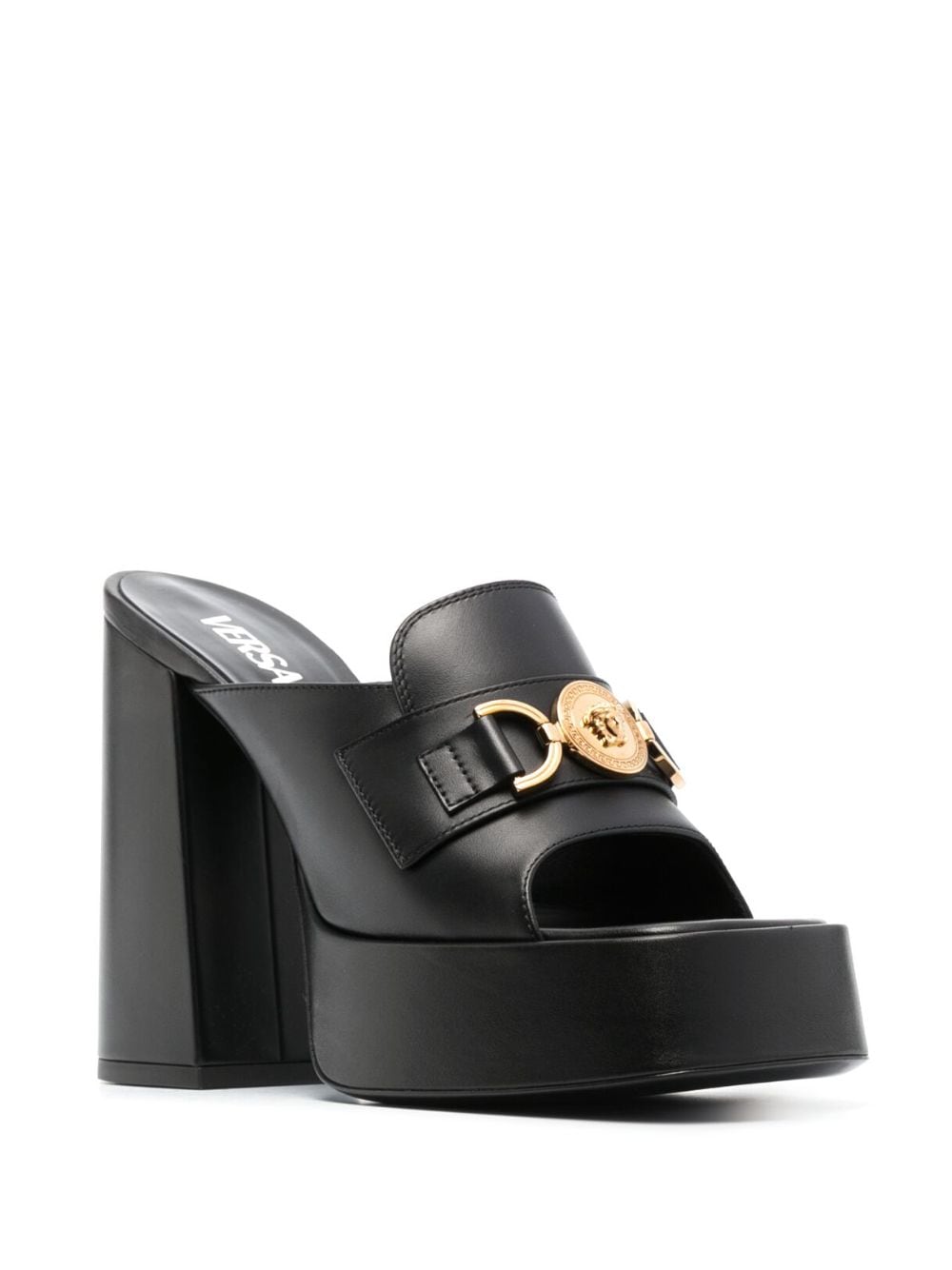 Versace VERSACE- Medusa Aevitas Leather Platform Mules