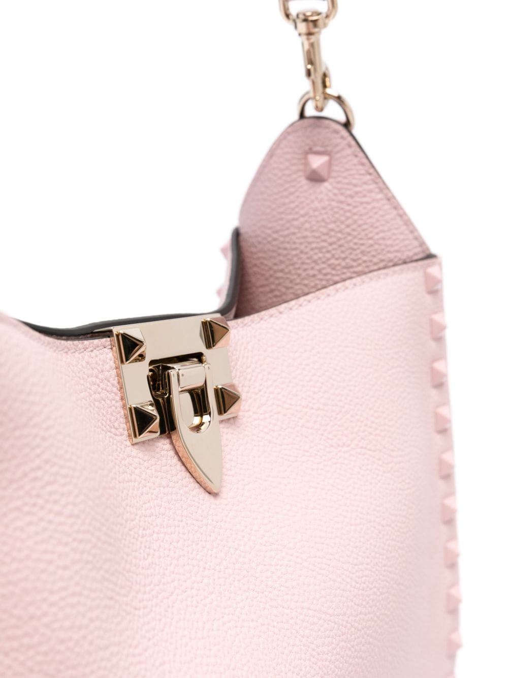 VALENTINO GARAVANI VALENTINO GARAVANI- Rockstud Leather Hobo Bag