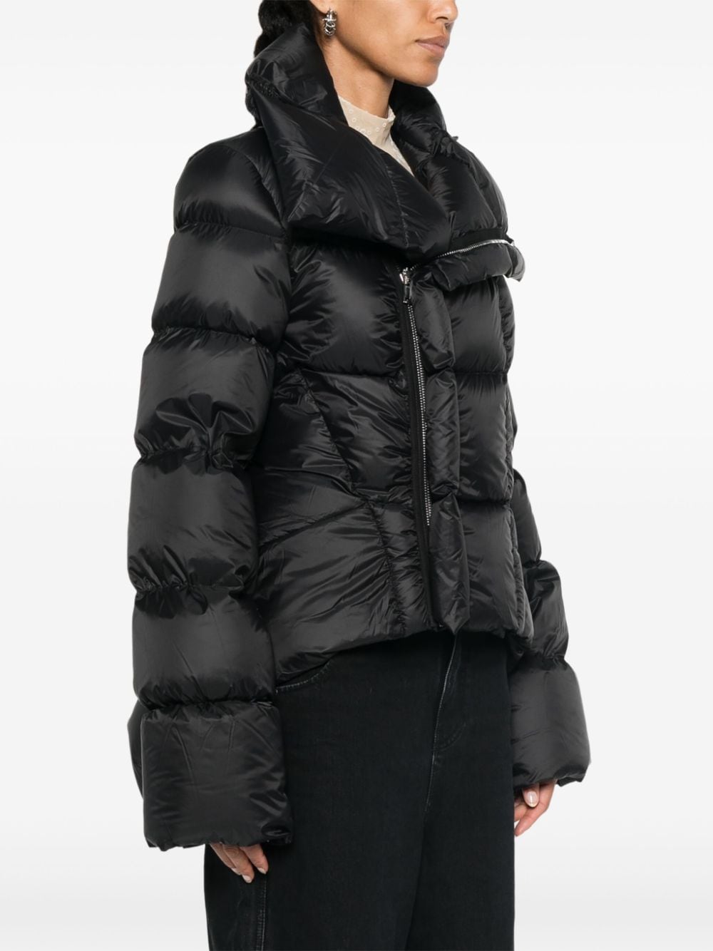 Rick Owens RICK OWENS- Funnel-neck Cropped Padded Jacket