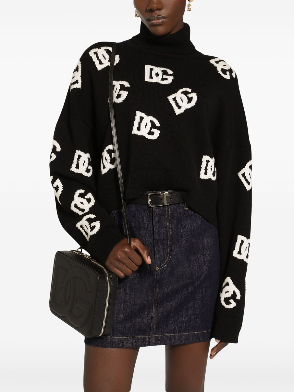 Dolce & Gabbana DOLCE & GABBANA- Allover Logo Wool Jumper