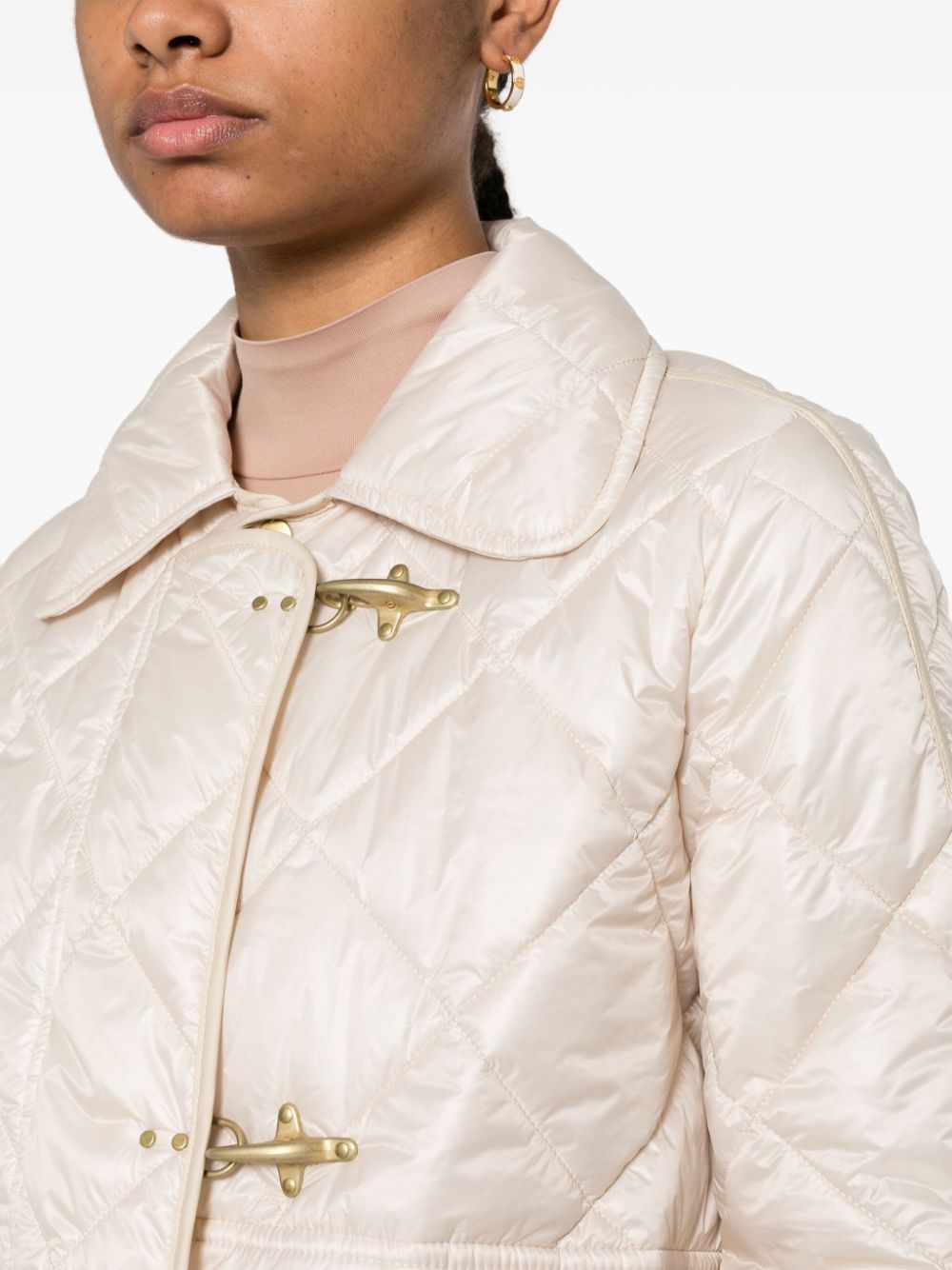 Fay FAY- Quilted Mini 3-hook Caban Jacket