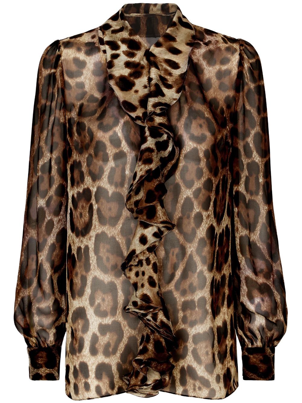 Dolce & Gabbana DOLCE & GABBANA- Leopard Print Chiffon Blouse