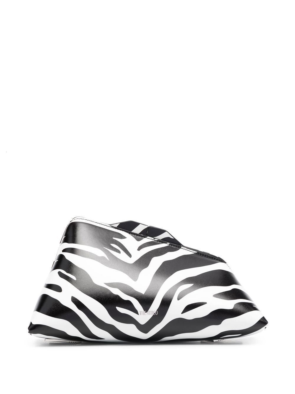 The Attico THE ATTICO- 8.30 Pm Zebra Pattern Leather Clutch Bag