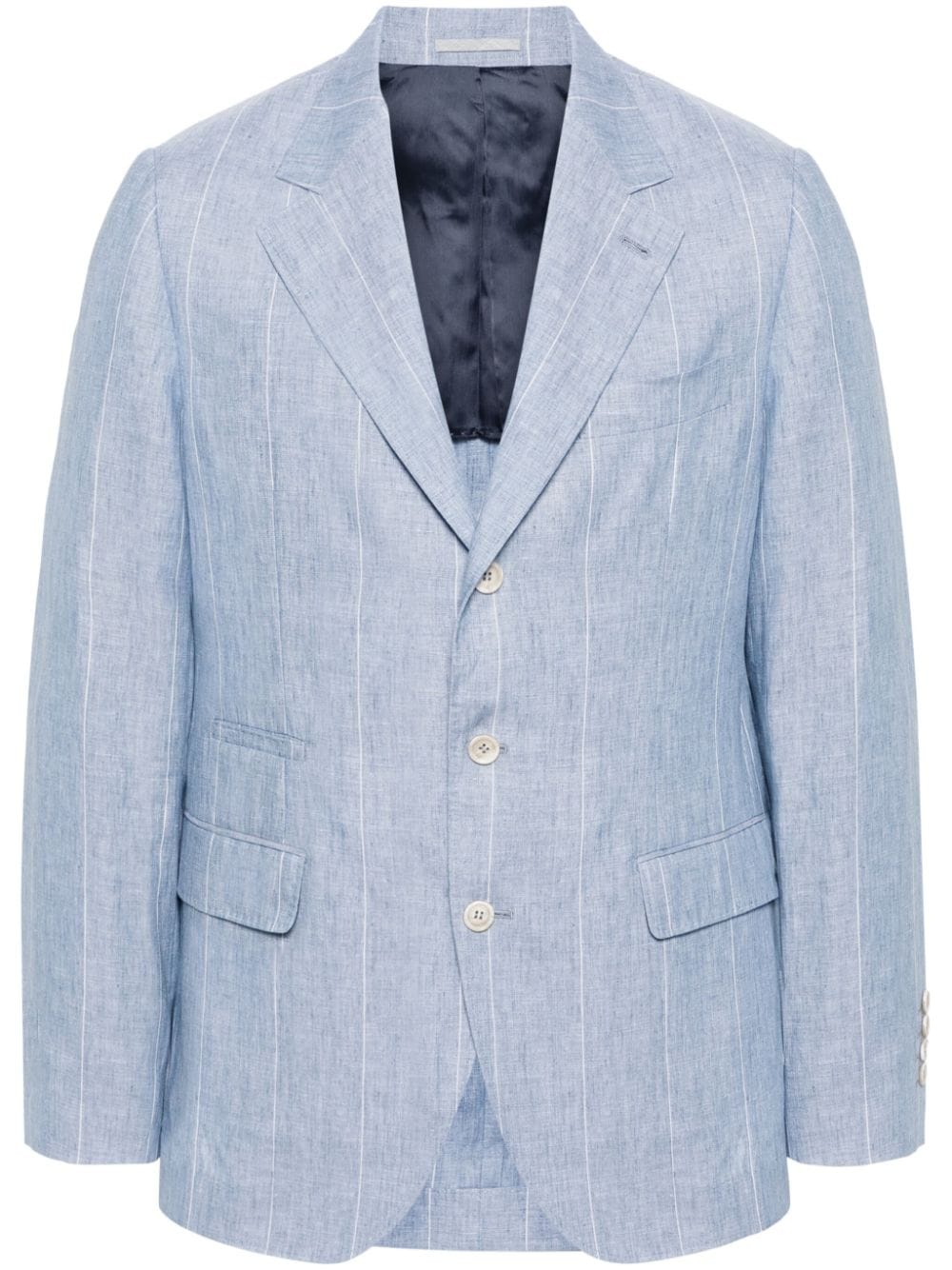 Brunello Cucinelli BRUNELLO CUCINELLI- Linen Pinstriped Blazer Jacket