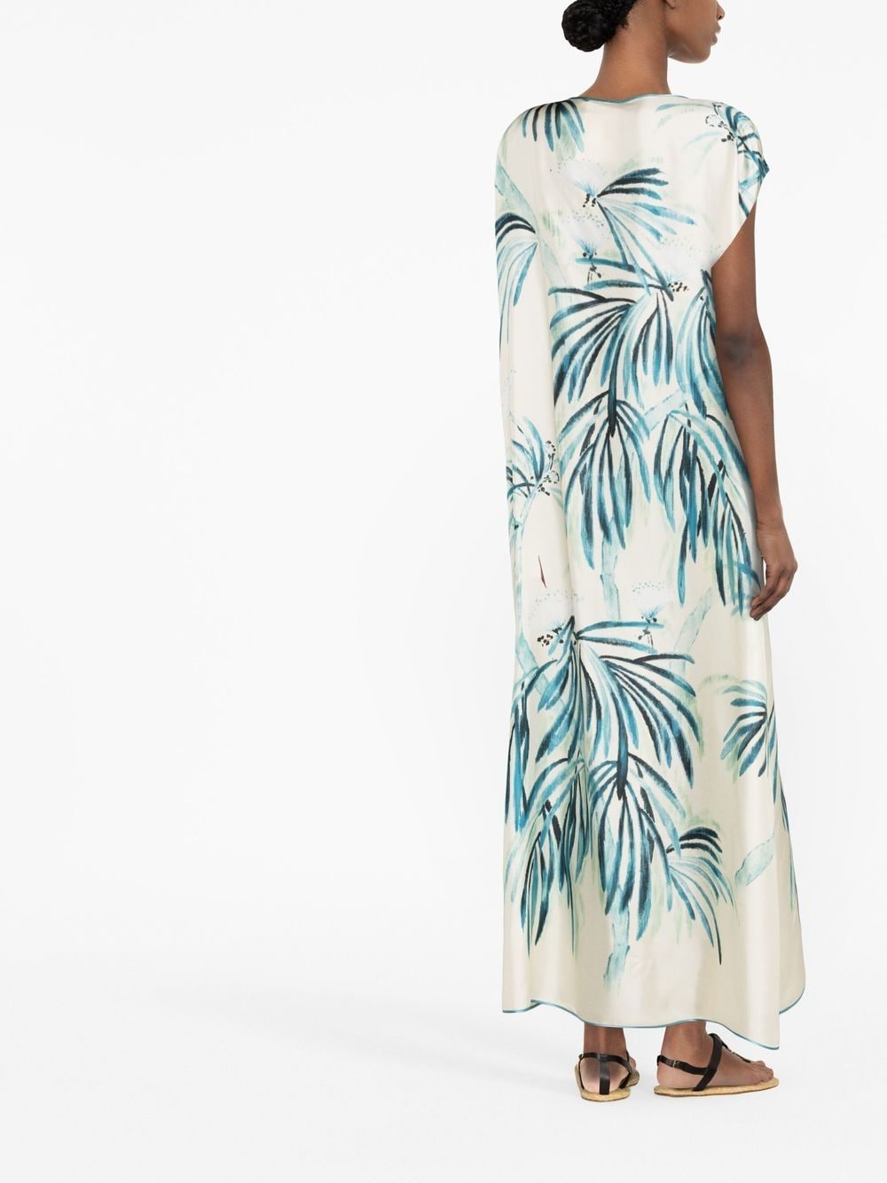 For restless sleepers FOR RESTLESS SLEEPERS- Long Printed Silk Dress