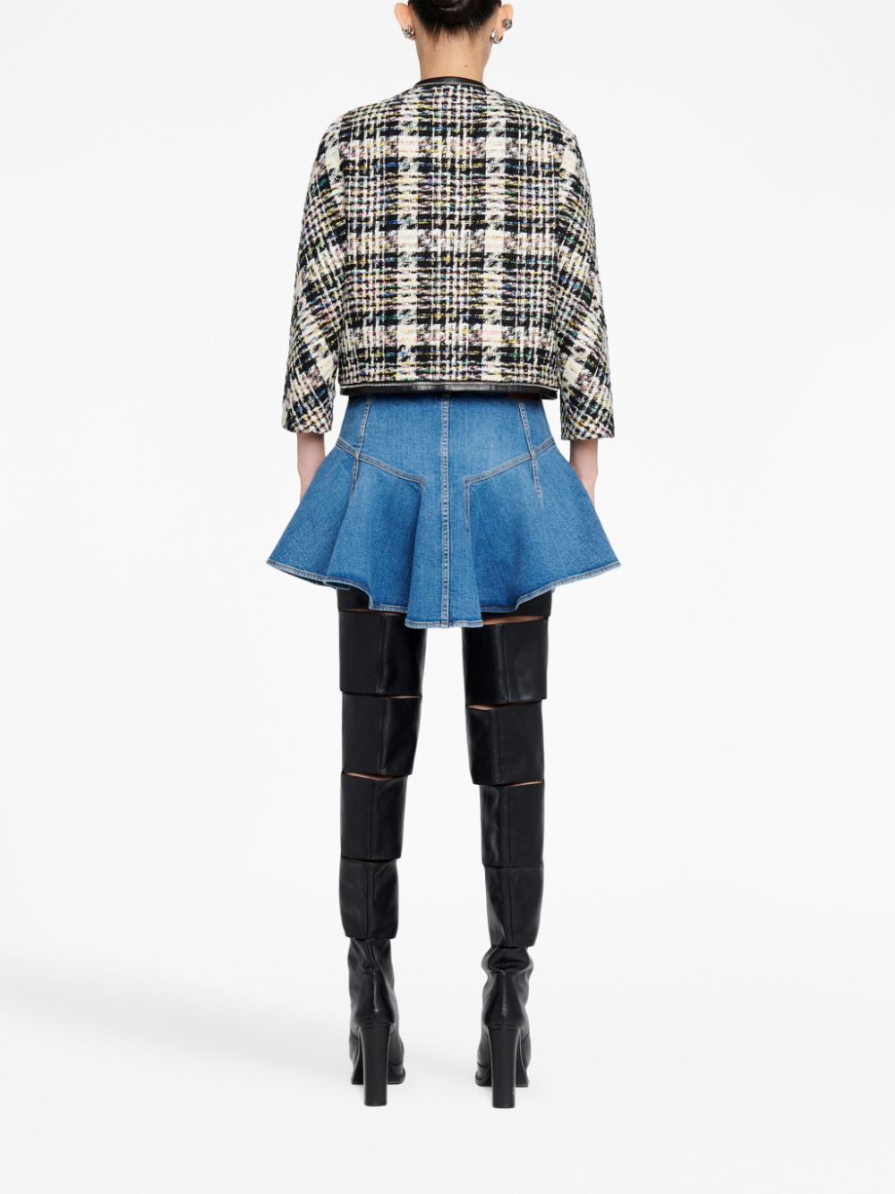 Alexander McQueen ALEXANDER MCQUEEN- Denim Mini Skirt