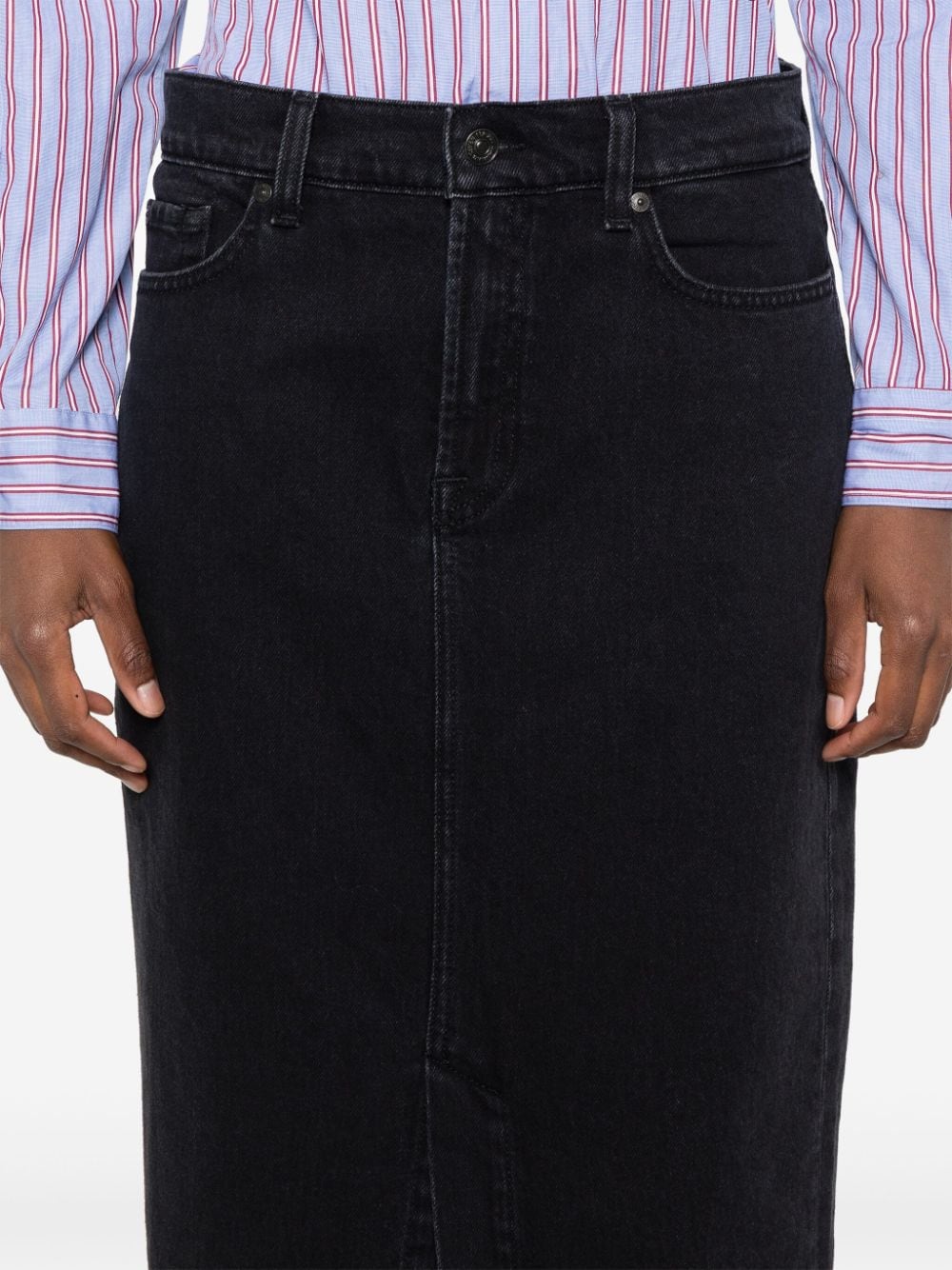 7 For All Mankind 7 FOR ALL MANKIND- Kellie Denim Cotton Skirt