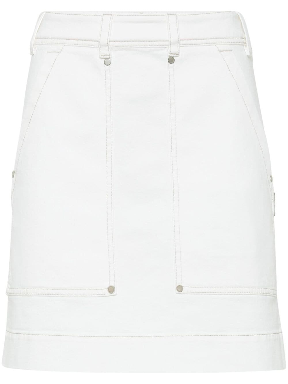 Brunello Cucinelli BRUNELLO CUCINELLI- Carpenter Denim Mini Skirt