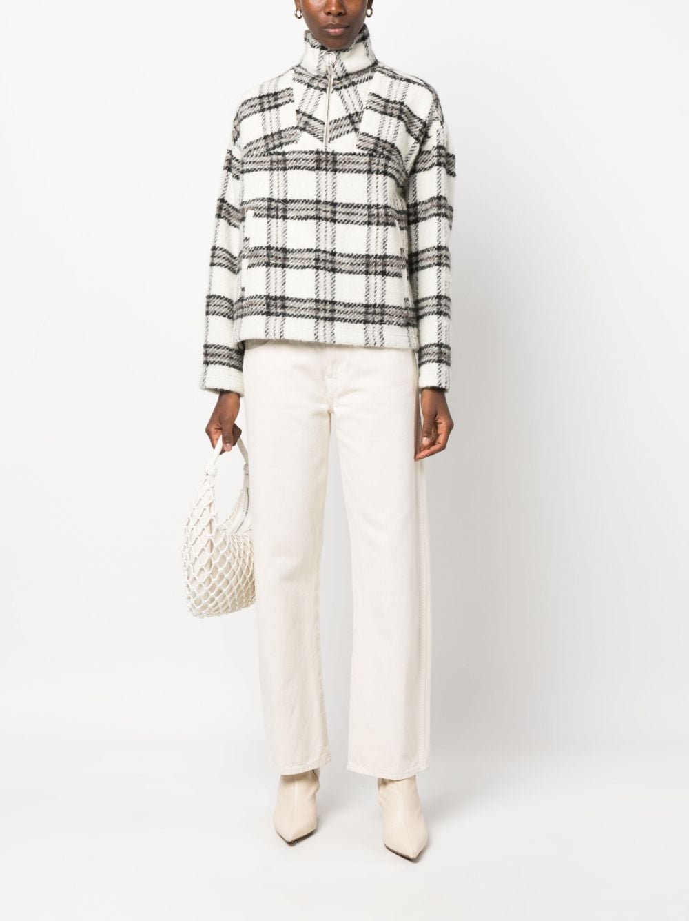 Iro IRO- Bika Checked Cotton Blend Sweatshirt