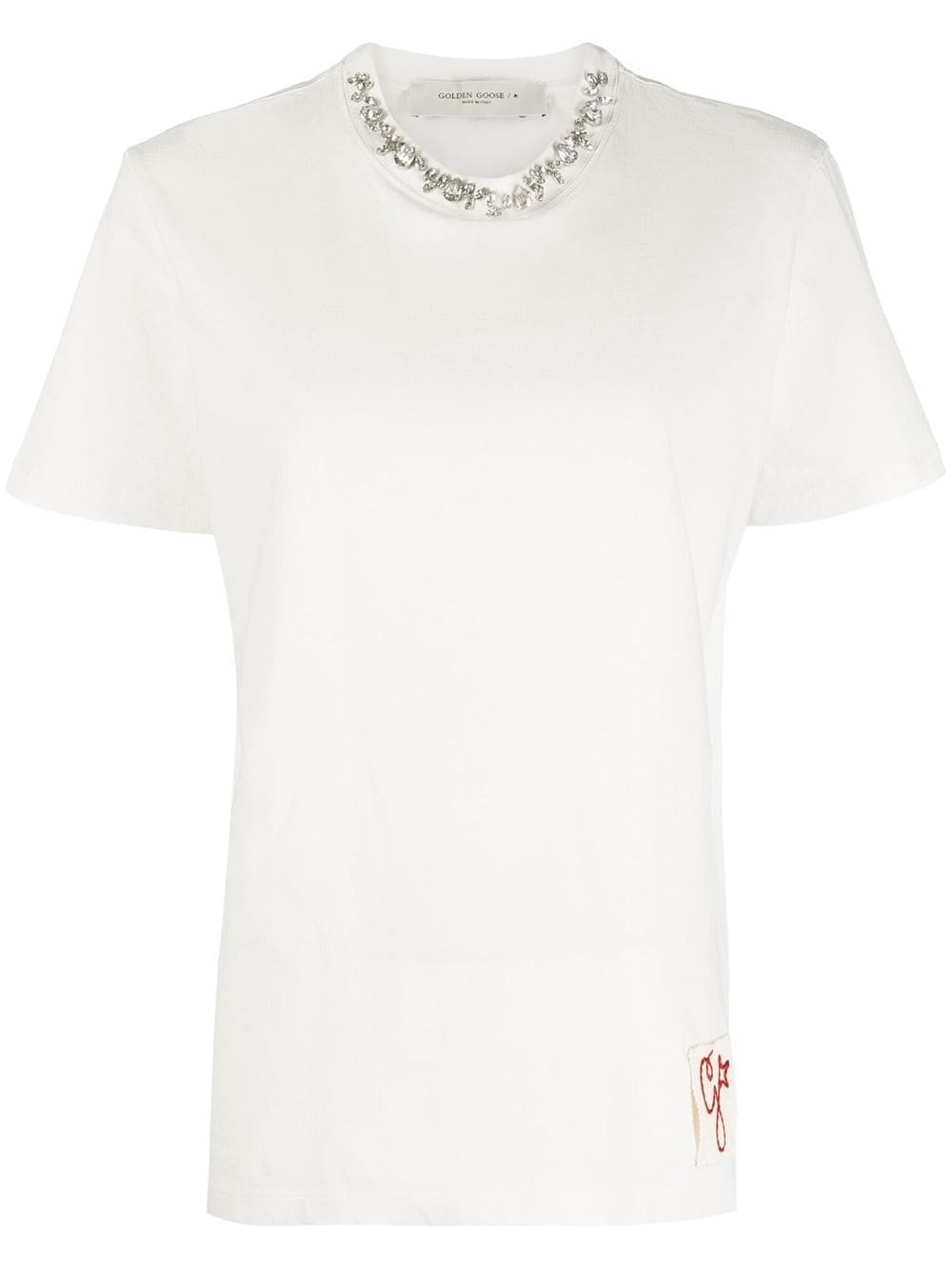 Golden Goose GOLDEN GOOSE- Golden Embroidered Cotton T-shirt