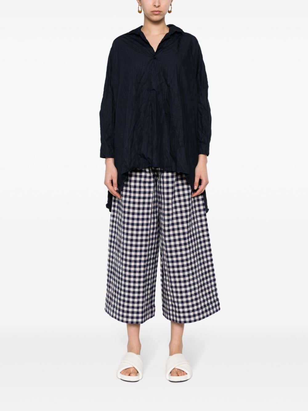 Daniela Gregis DANIELA GREGIS- Checked Cotton Trousers