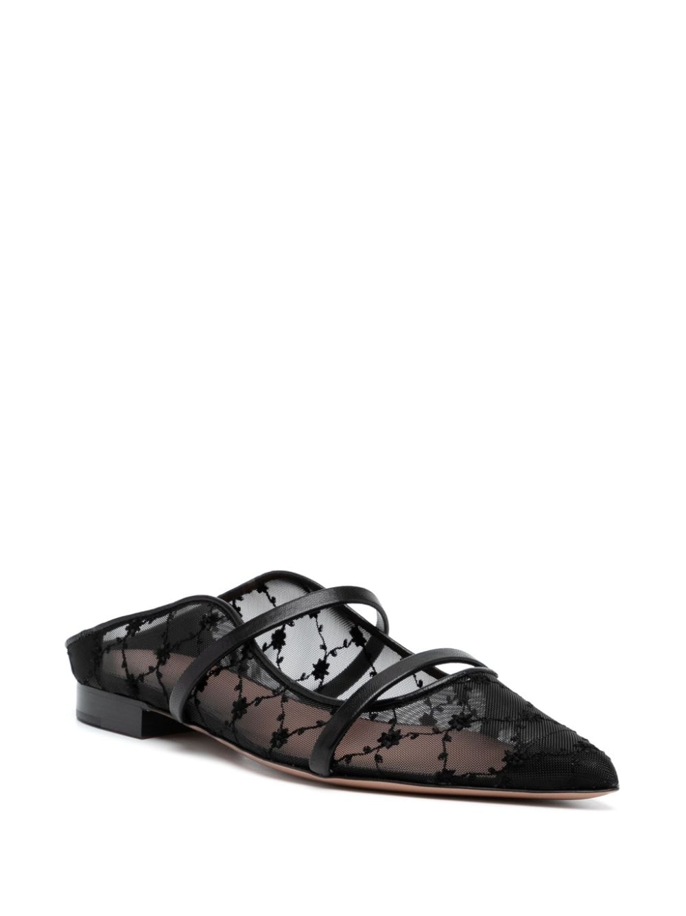 Malone Souliers MALONE SOULIERS- Maureen Embellished Mesh Flat Mules