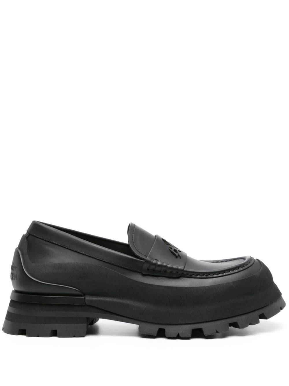 Alexander McQueen ALEXANDER MCQUEEN- Seal Logo Leather Loafers