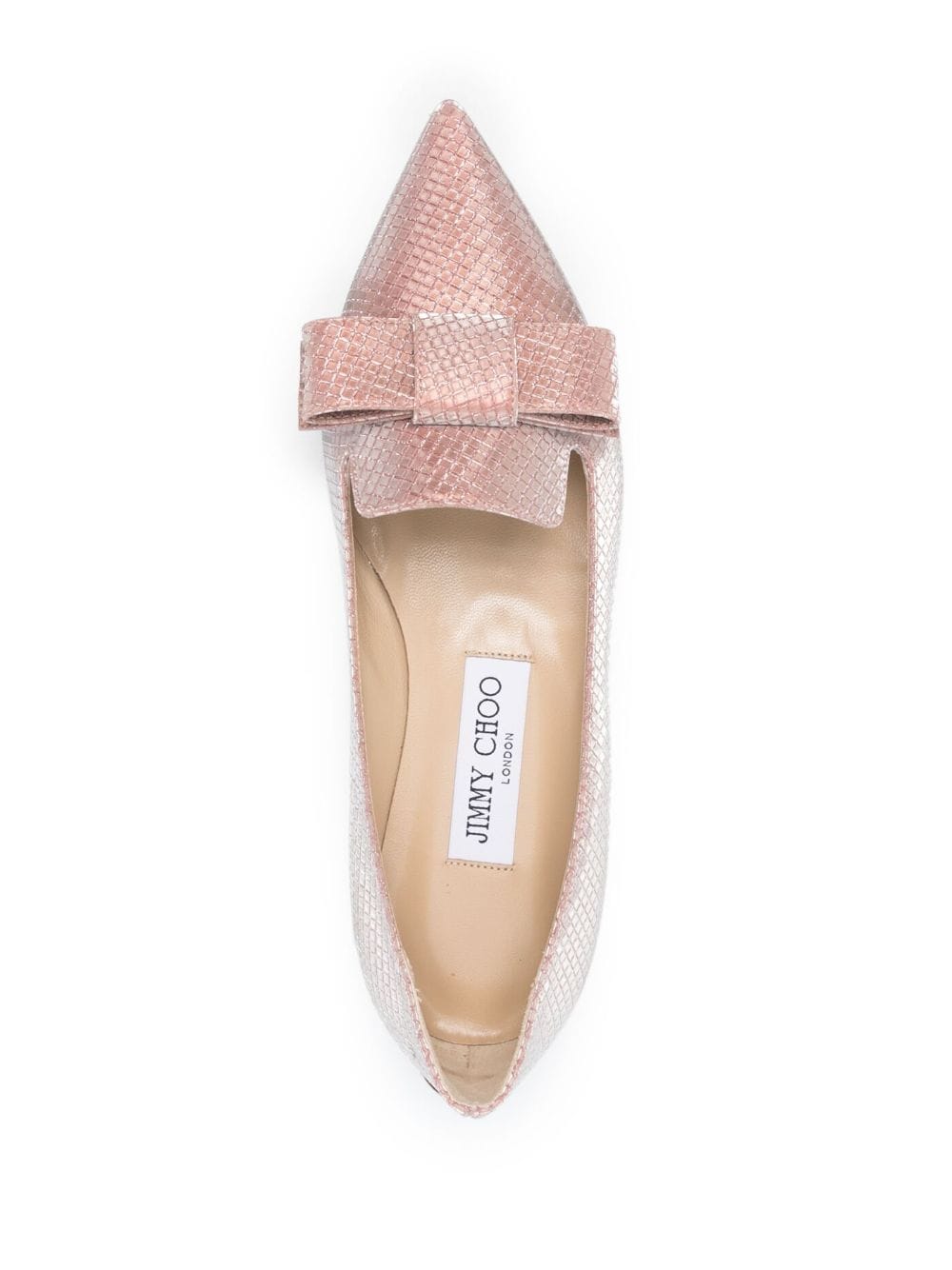 Jimmy Choo JIMMY CHOO- Gala Pointed-toe Leather Ballet Flats