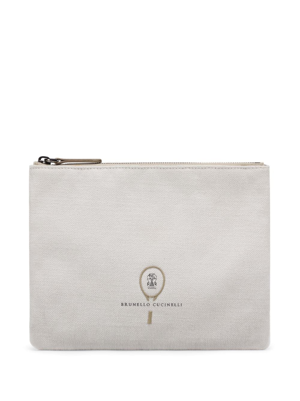 Brunello Cucinelli BRUNELLO CUCINELLI- Pochette With Embroidered Tennis Logo