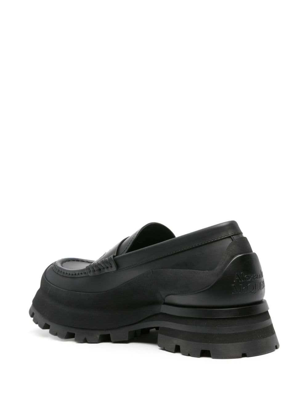 Alexander McQueen ALEXANDER MCQUEEN- Seal Logo Leather Loafers