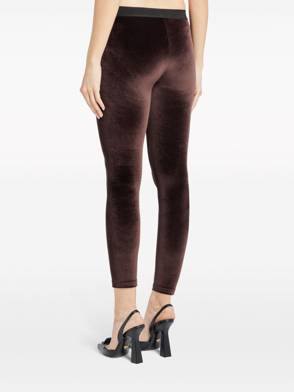 Tom Ford TOM FORD- Logo Velvet Leggings