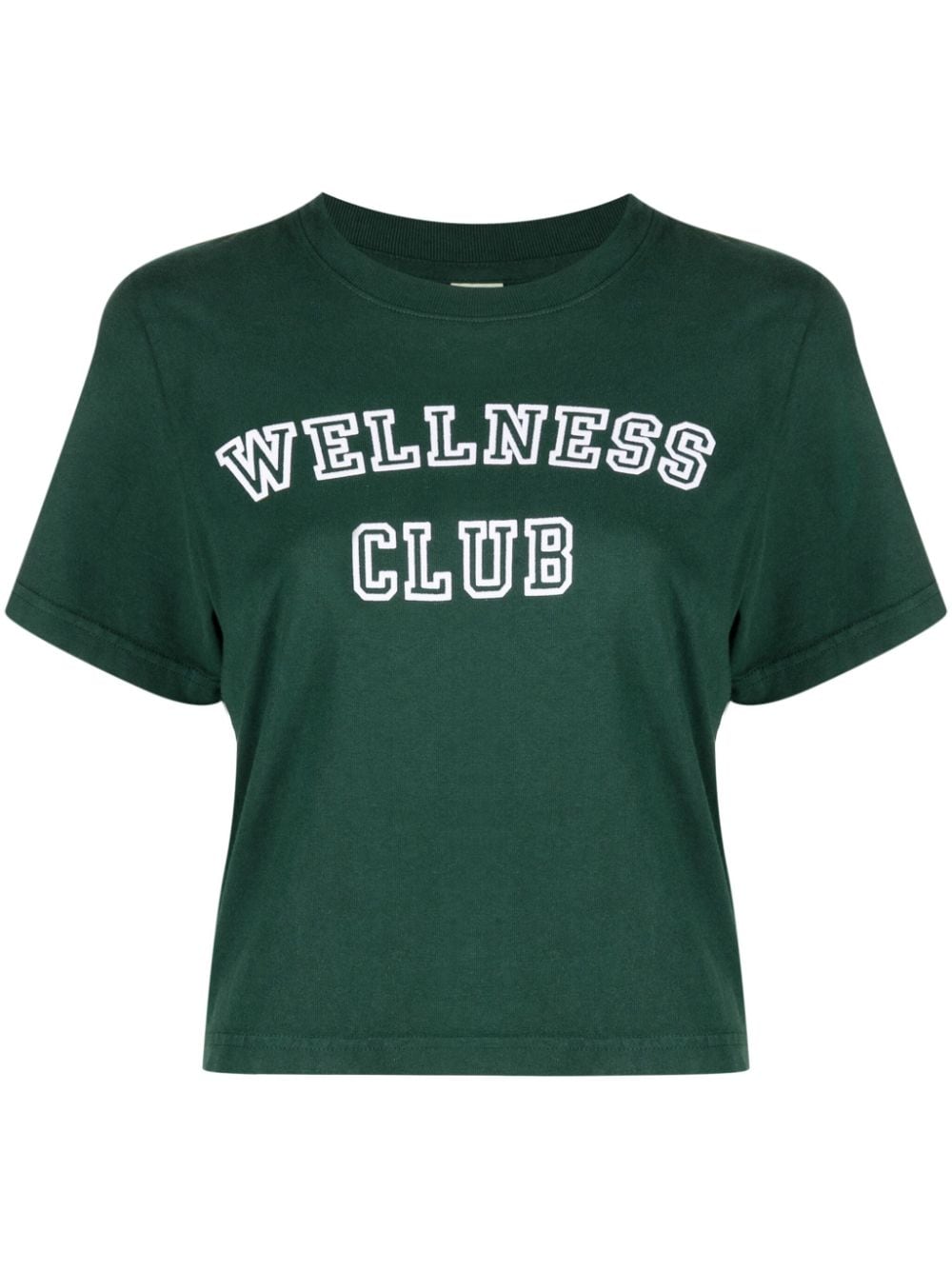 Sporty & Rich SPORTY & RICH- Wellness Club Cropped Cotton T-shirt