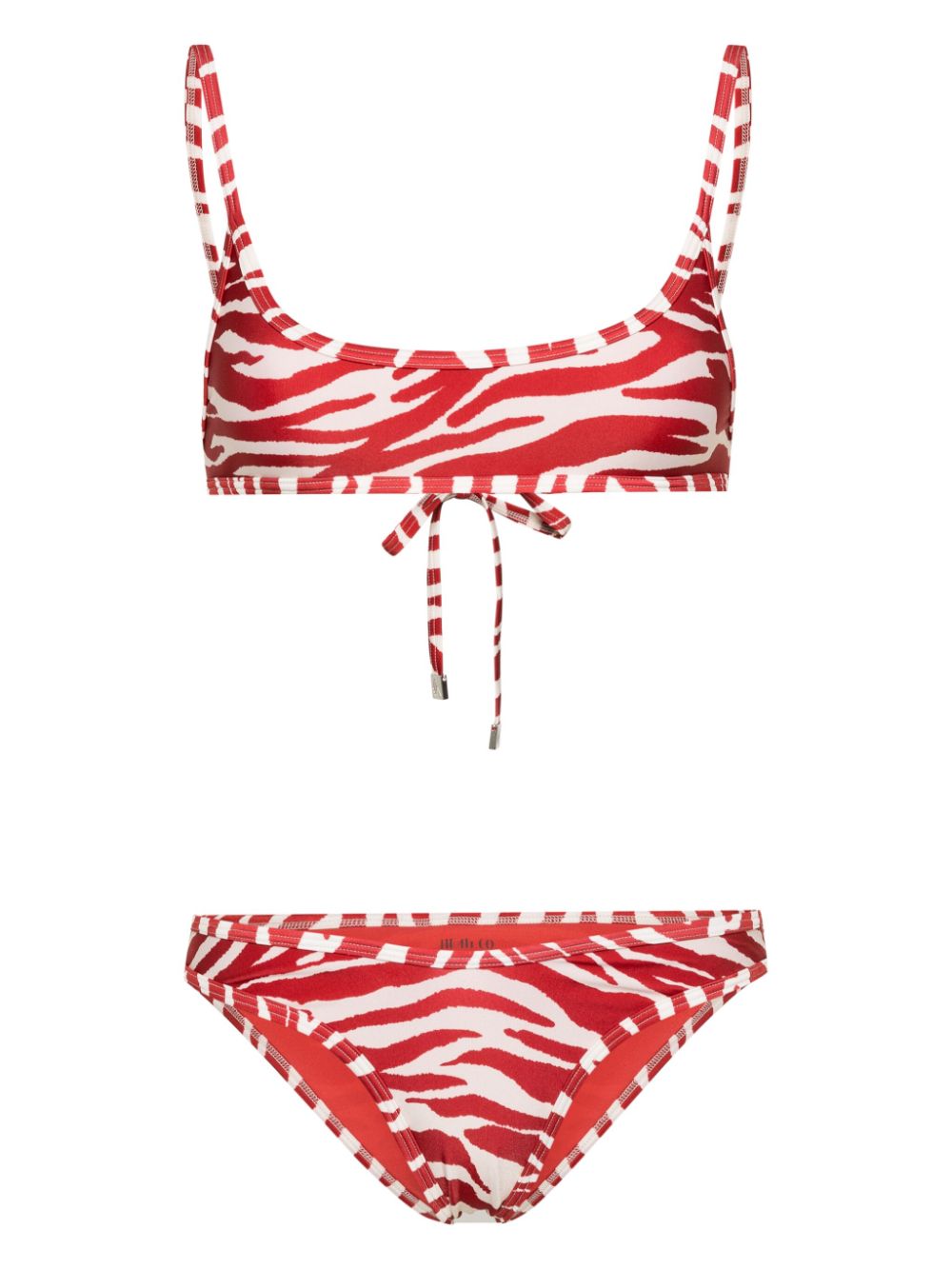 The Attico THE ATTICO- Zebra Print Bikini Set