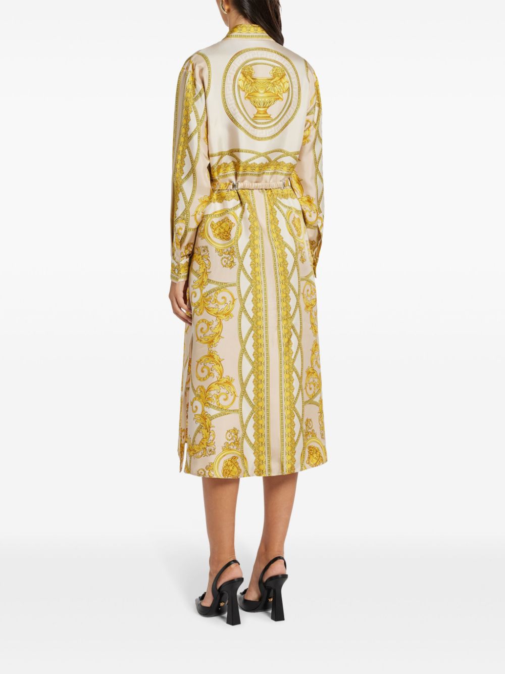 Versace VERSACE- Barocco Print Silk Shirt Dress