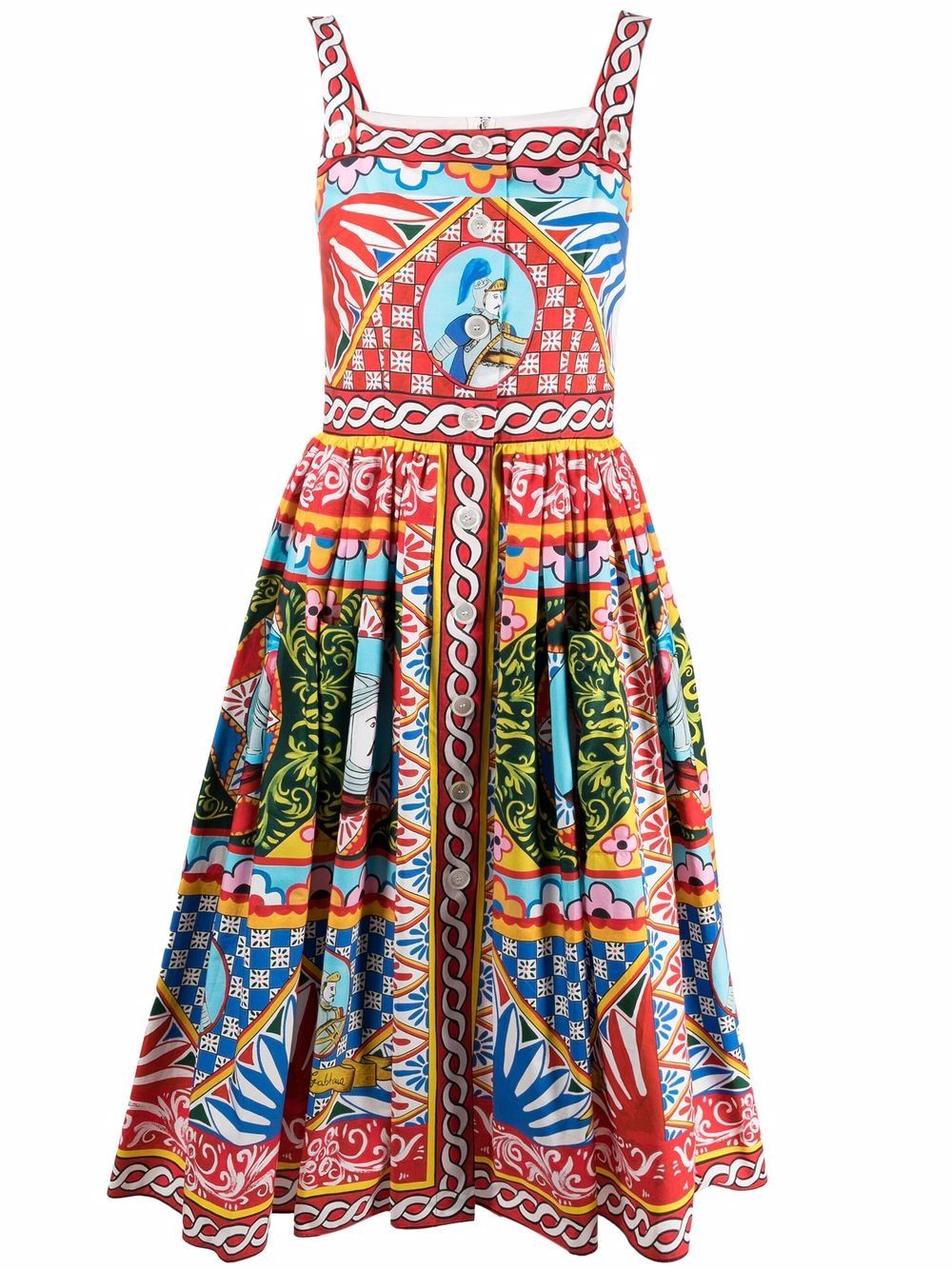 Dolce & Gabbana DOLCE & GABBANA- Carretto Print Cotton Dress