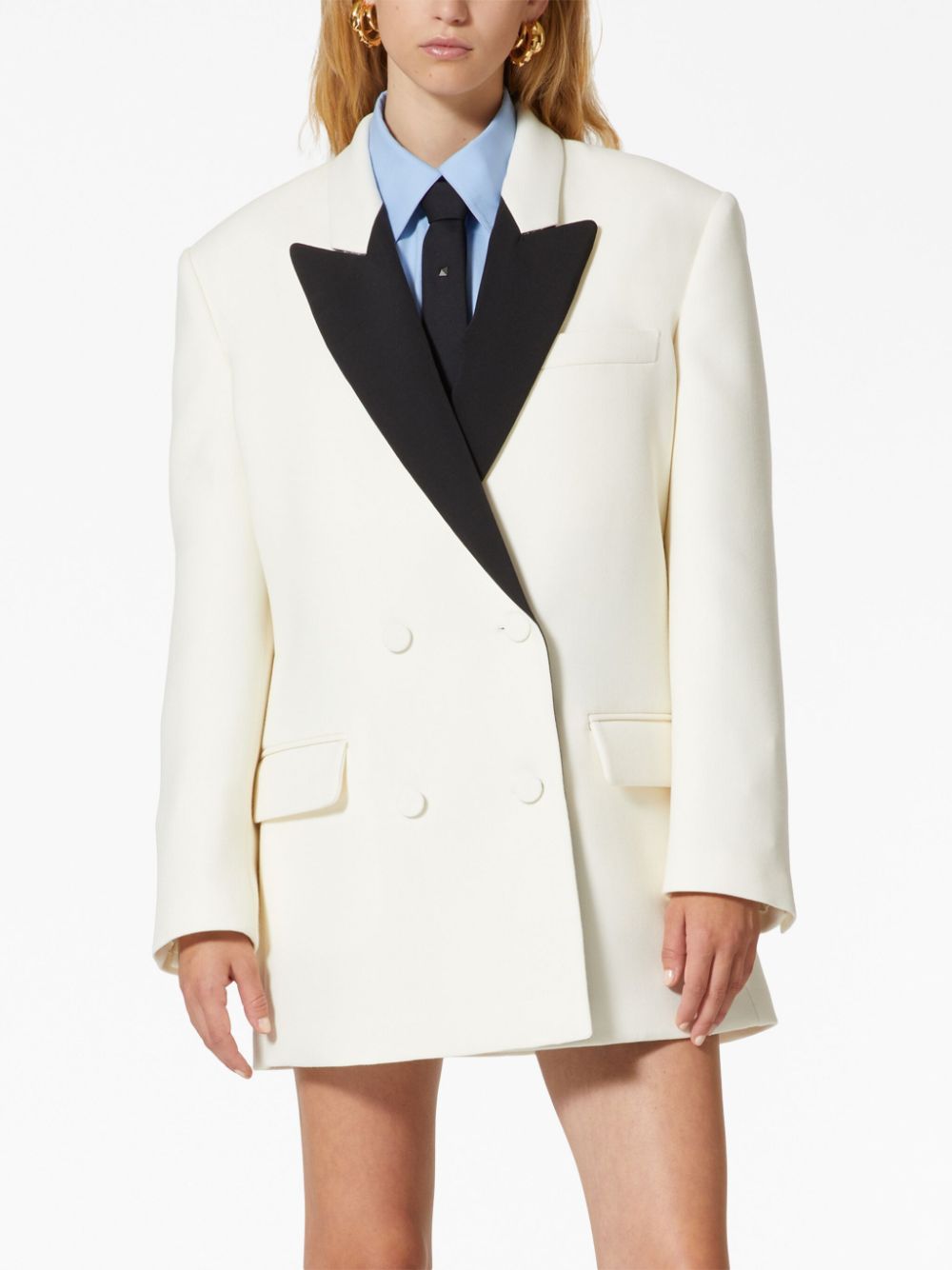 Valentino VALENTINO- Wool Double-breasted Blazer Jacket