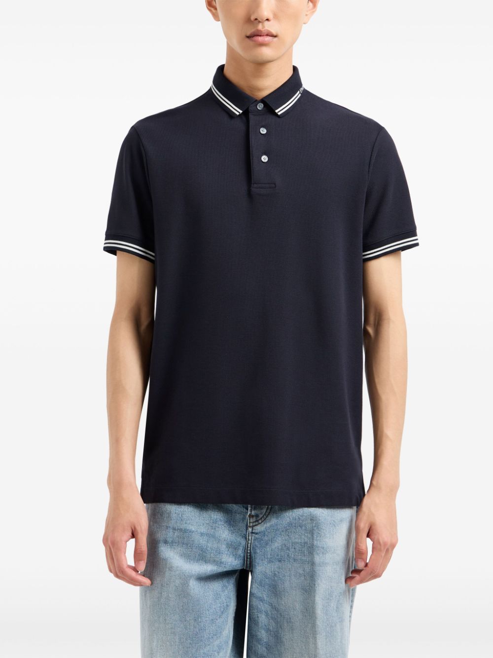 Emporio Armani EMPORIO ARMANI- Logo Cotton Polo Shirt