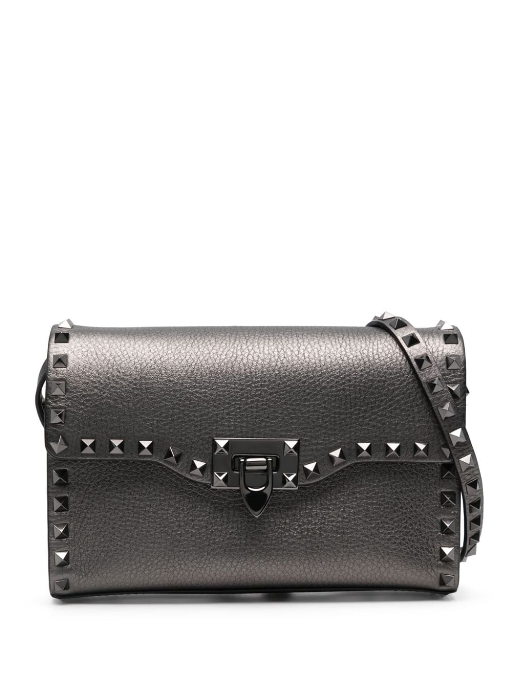 VALENTINO GARAVANI VALENTINO GARAVANI- Rockstud Small Laminated Leather Shoulder Bag