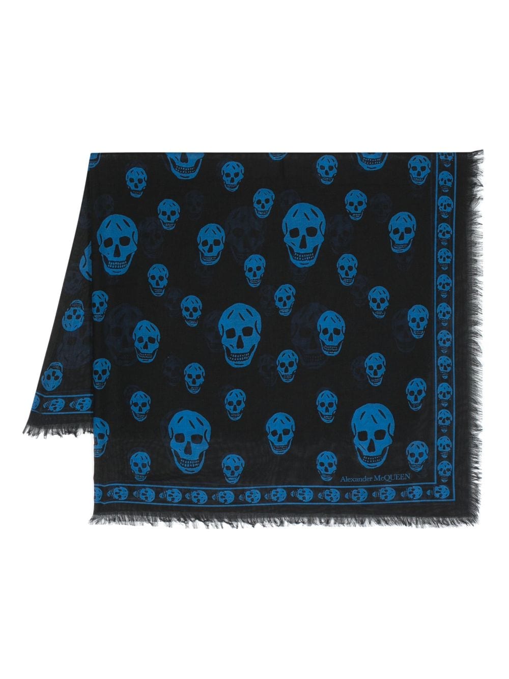 Alexander McQueen ALEXANDER MCQUEEN- Biker Skull Silk Blend Scarf