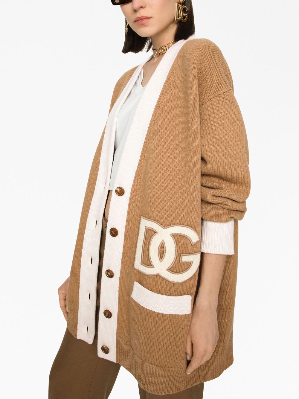 Dolce & Gabbana DOLCE & GABBANA- Logo Wool Cardigan