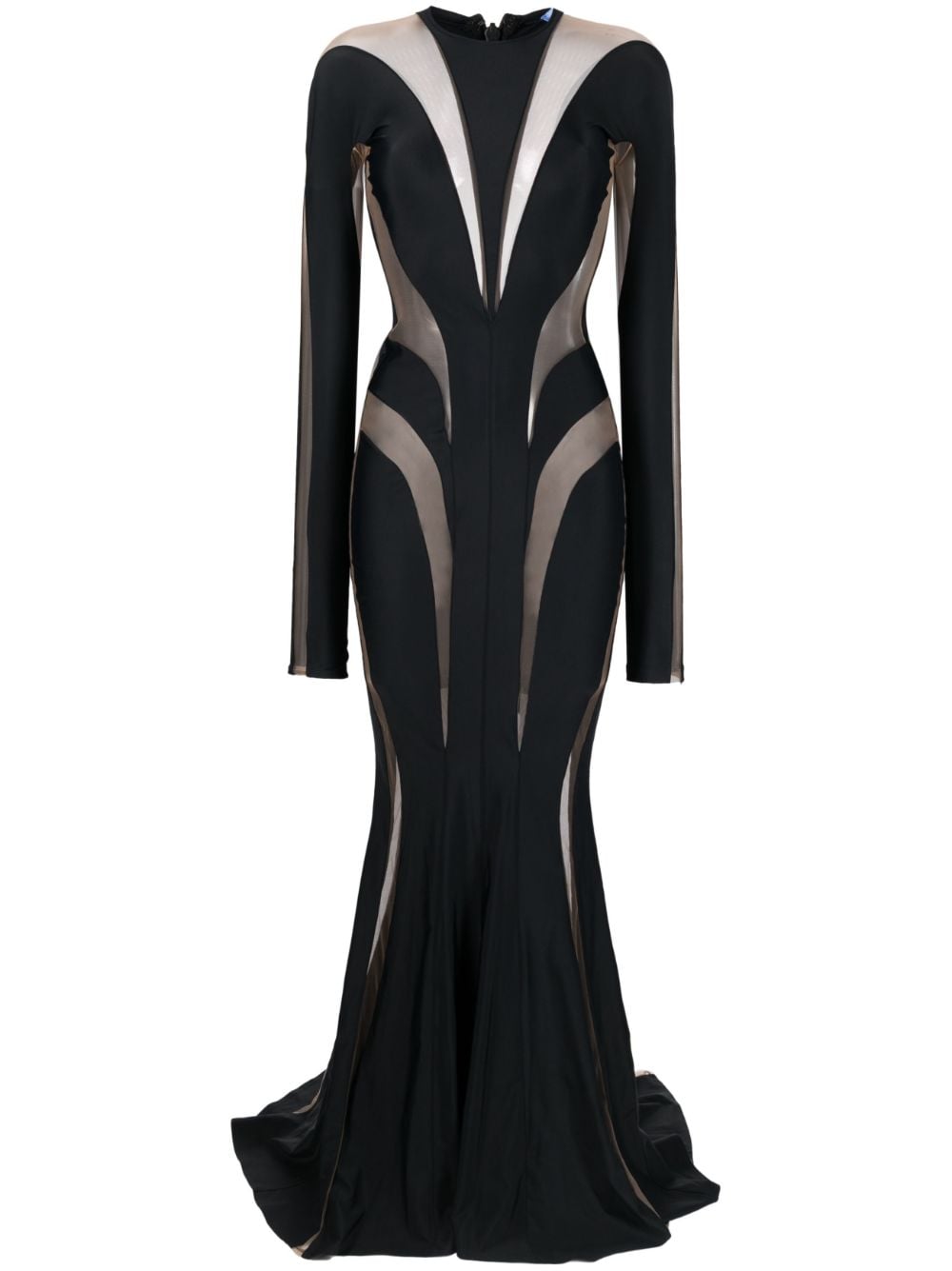 Mugler MUGLER- Sheer Panels Long Dress