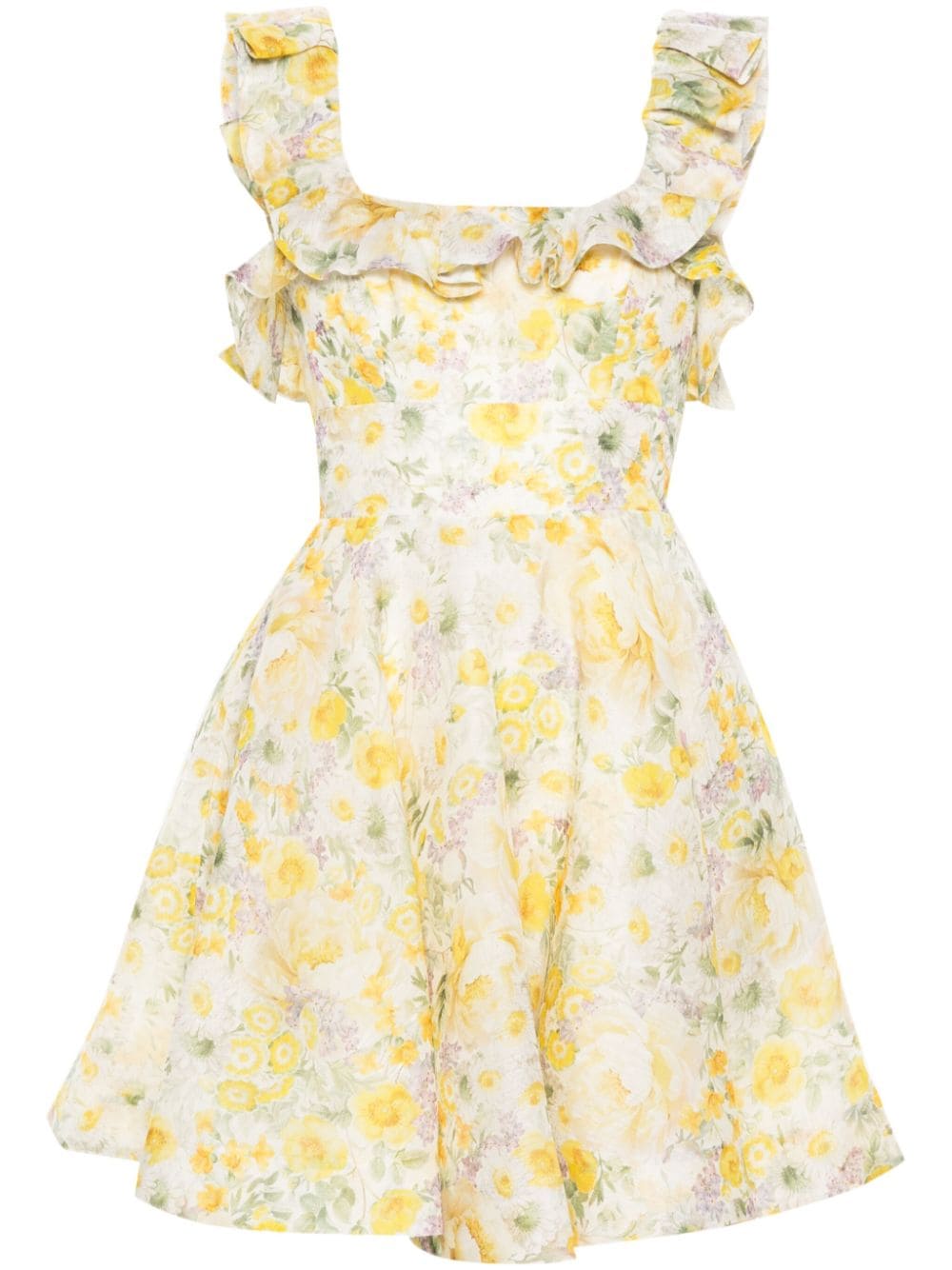 Zimmermann ZIMMERMANN- Floral Print Linen And Silk Blend Mini Dress