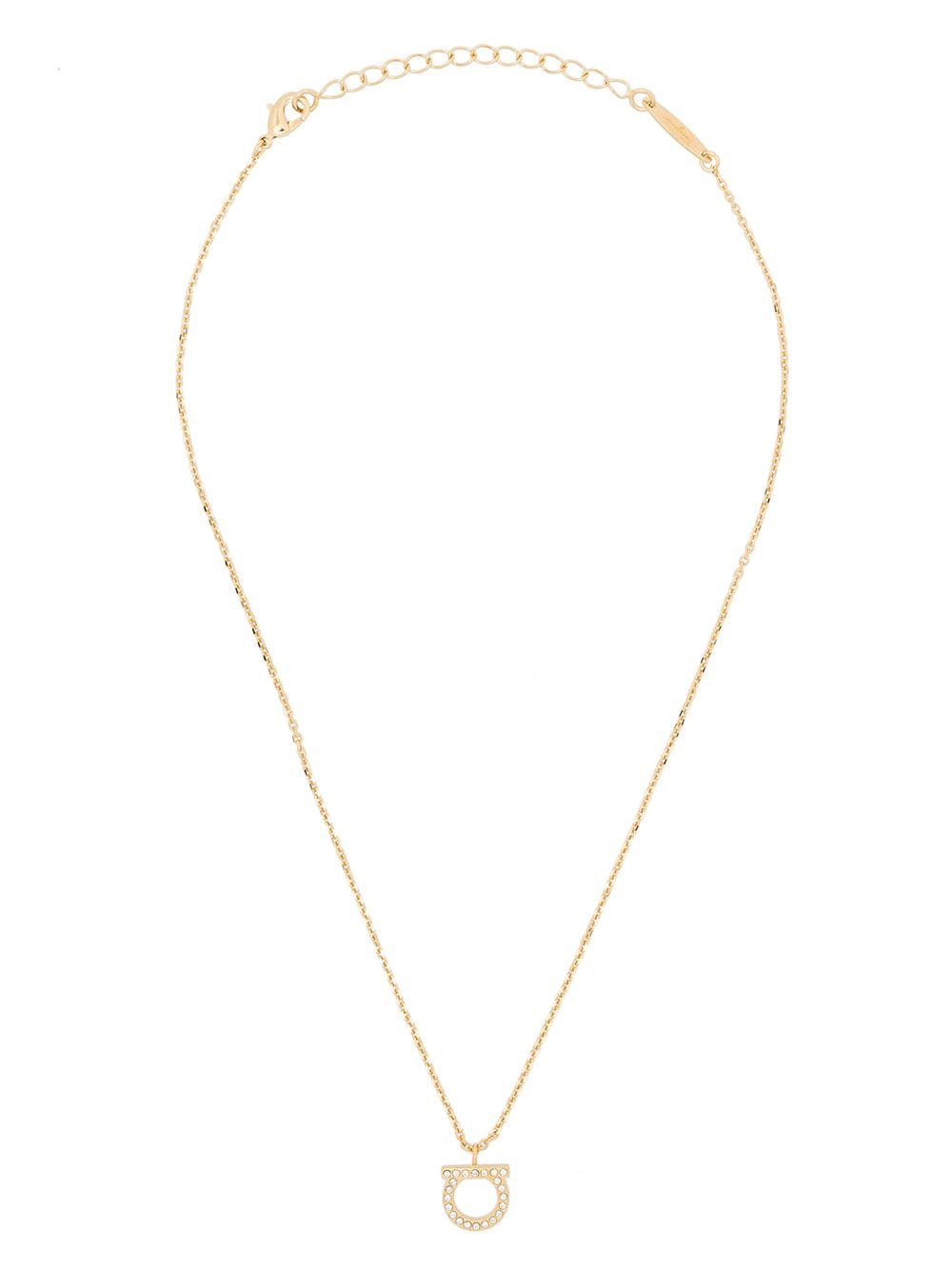 Ferragamo FERRAGAMO- Gancini Crystal Small Necklace