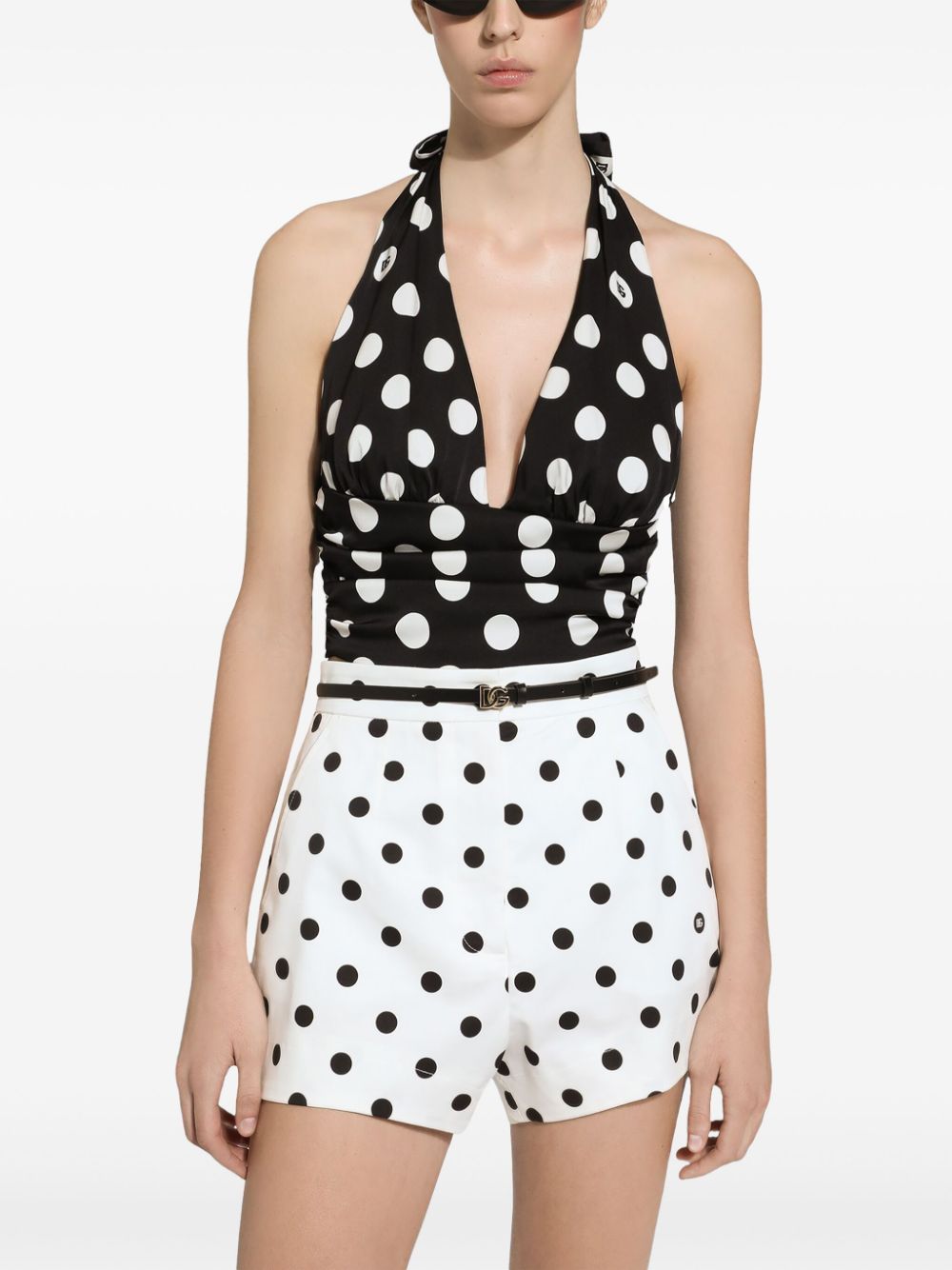 Dolce & Gabbana DOLCE & GABBANA- Dots Print Cotton Shorts