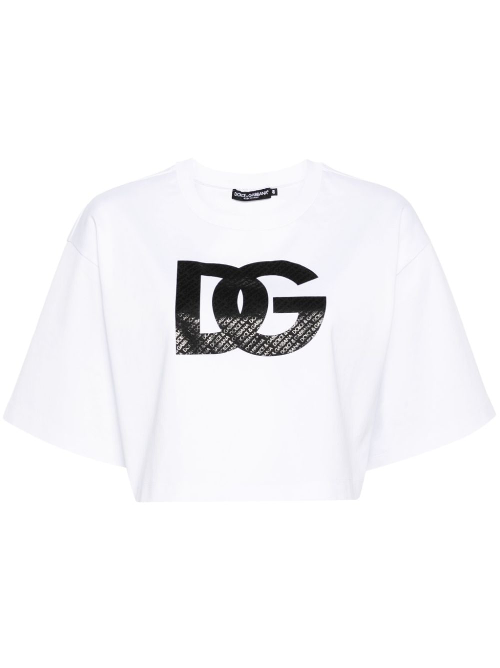 Dolce & Gabbana DOLCE & GABBANA- Logo Cotton Cropped T-shirt