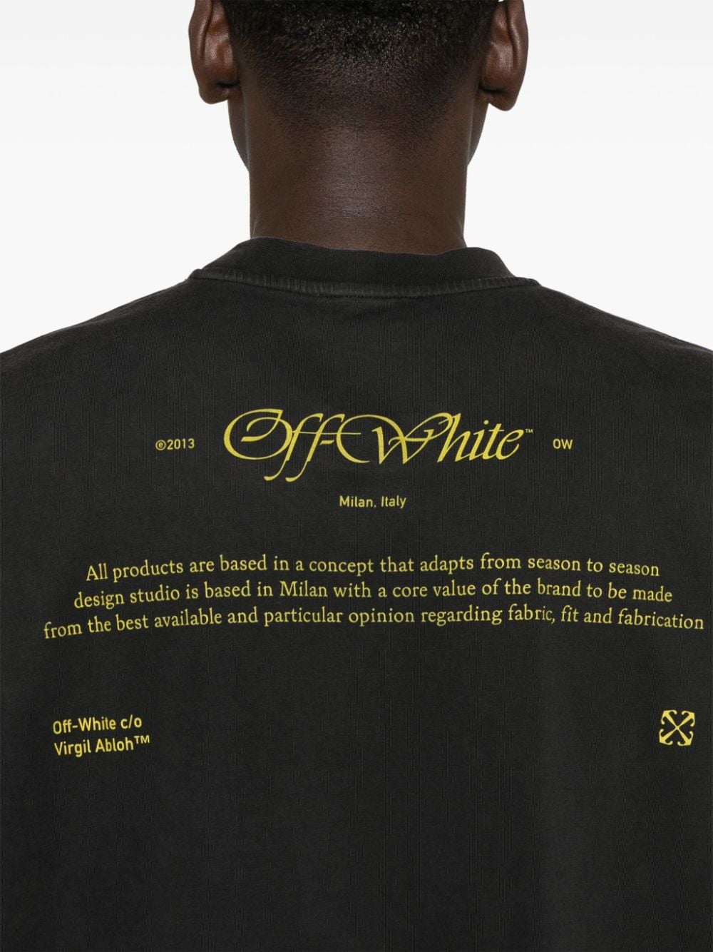 OFF-WHITE OFF-WHITE- Blurred Bacchus Cotton T-shirt