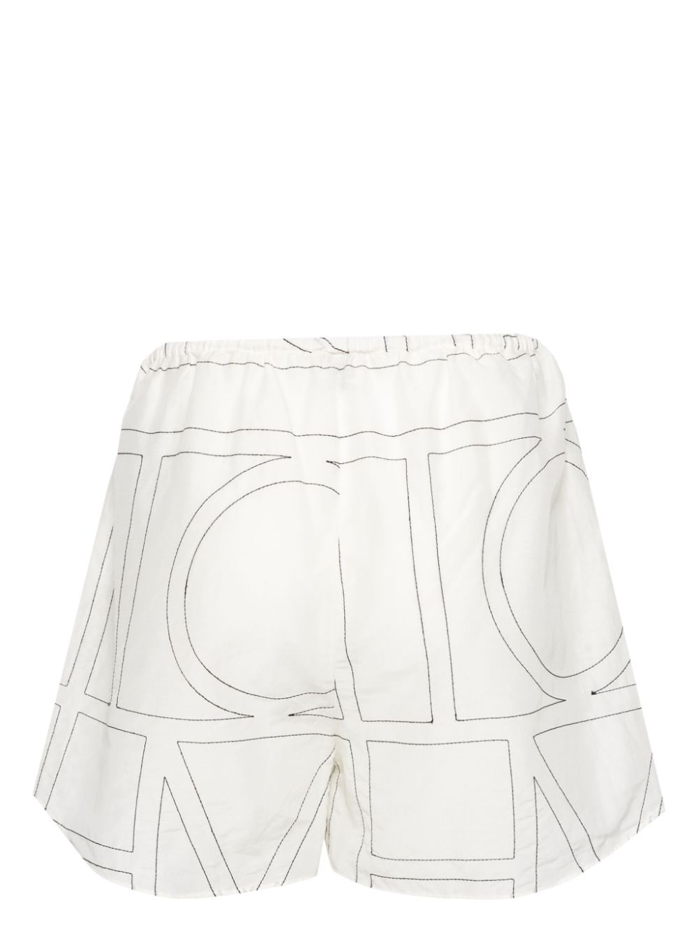 Toteme TOTEME- Monogram Cotton Blend Pajama Shorts