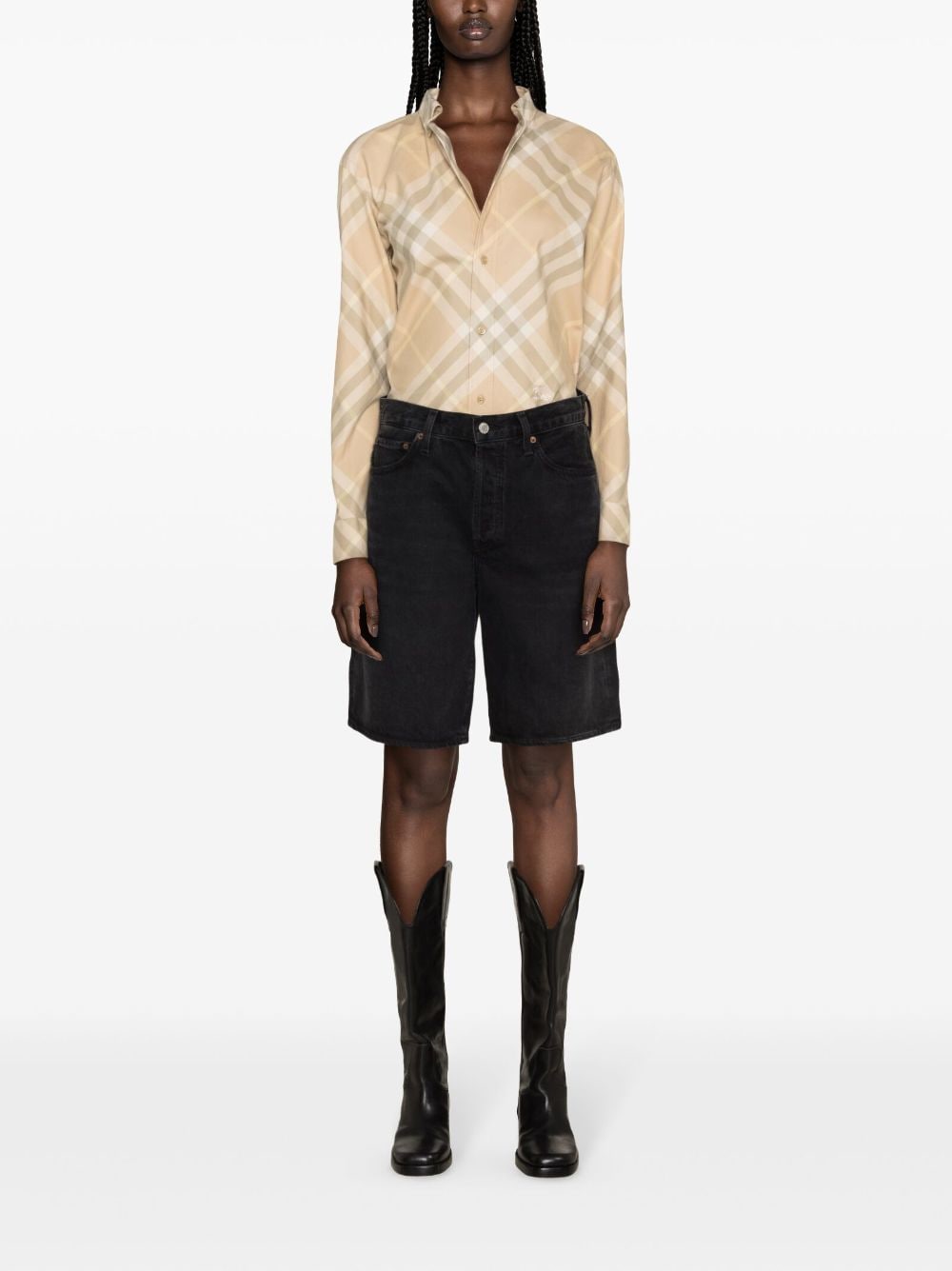 Burberry BURBERRY- Check Motif Cotton Shirt