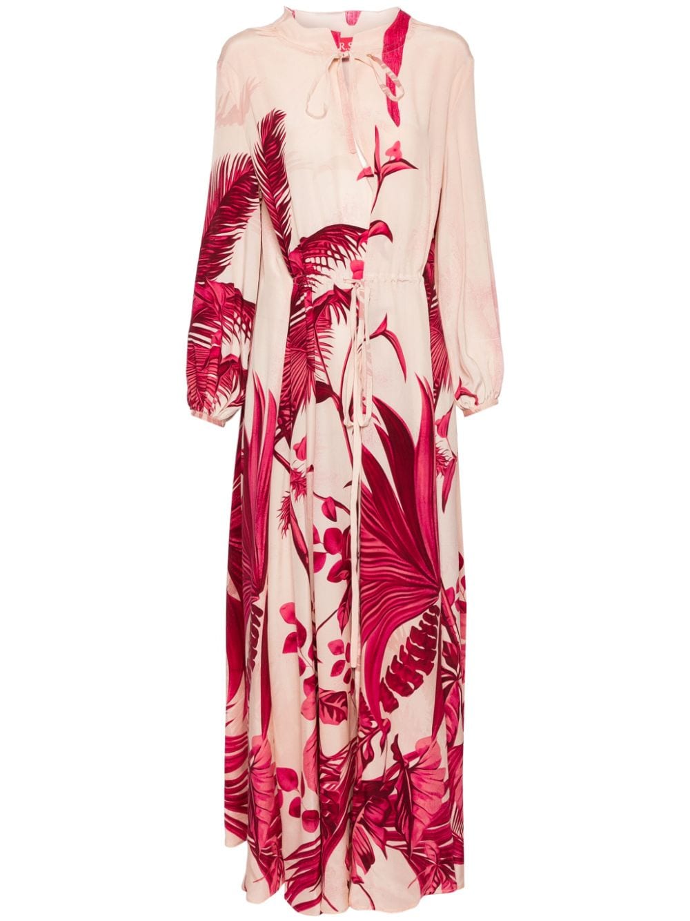 For restless sleepers FOR RESTLESS SLEEPERS- Printed Silk Long Dress