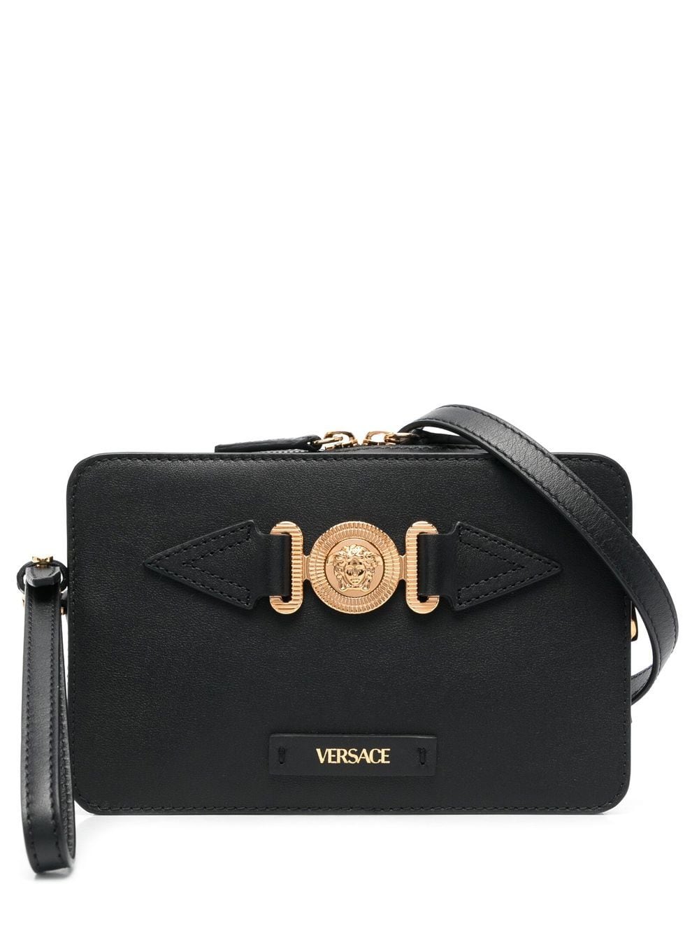 Versace VERSACE- Medusa Biggie Small Leather Messenger Bag