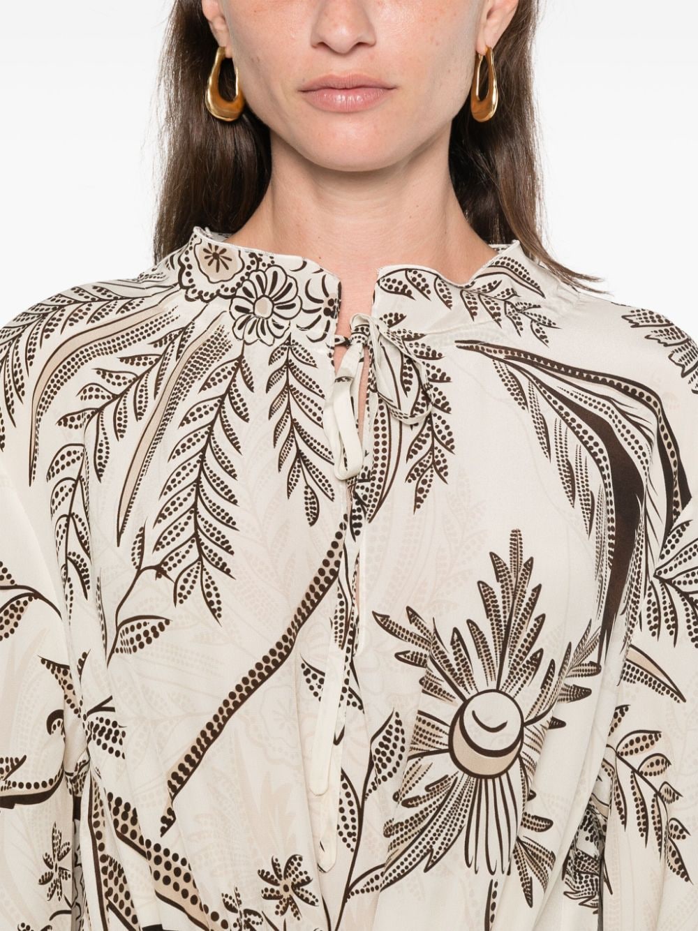 For restless sleepers FOR RESTLESS SLEEPERS- Printed Silk Dress