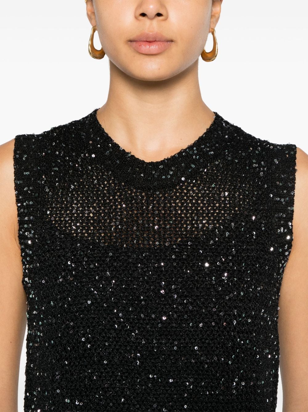 Golden Goose GOLDEN GOOSE- Sequined Knitted Vest