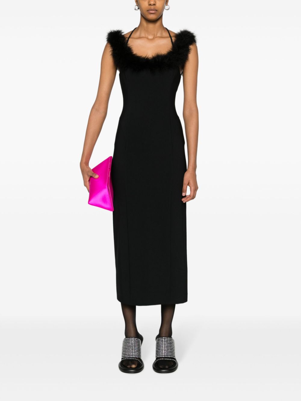 The Attico THE ATTICO- Stretch Crepe Midi Dress - Runway