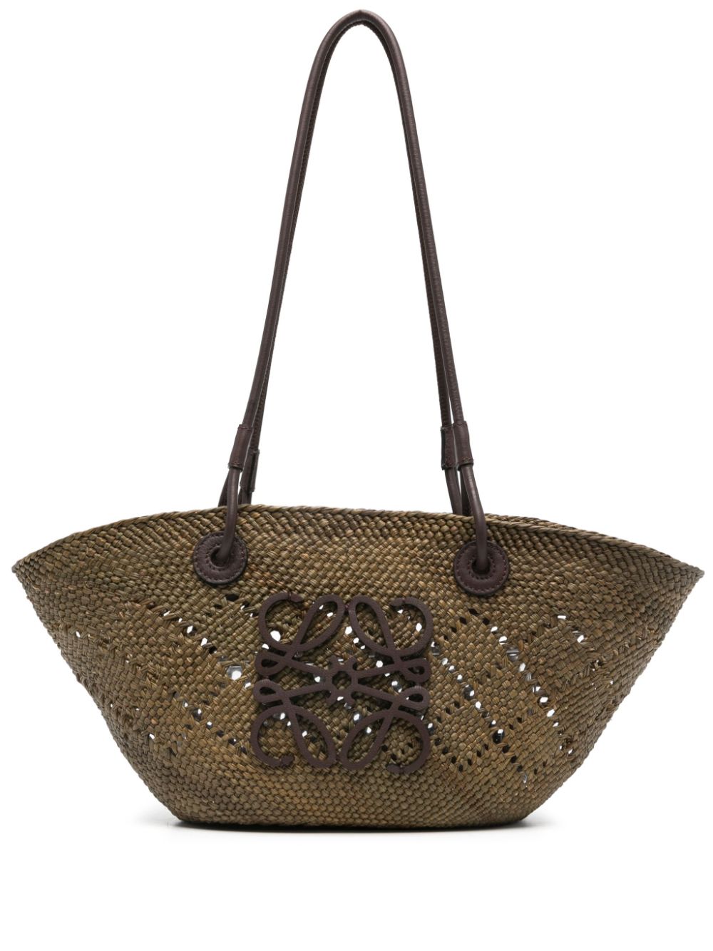 Loewe Paula's Ibiza LOEWE PAULA'S IBIZA- Anagram Basket Small Raffia Tote Bag