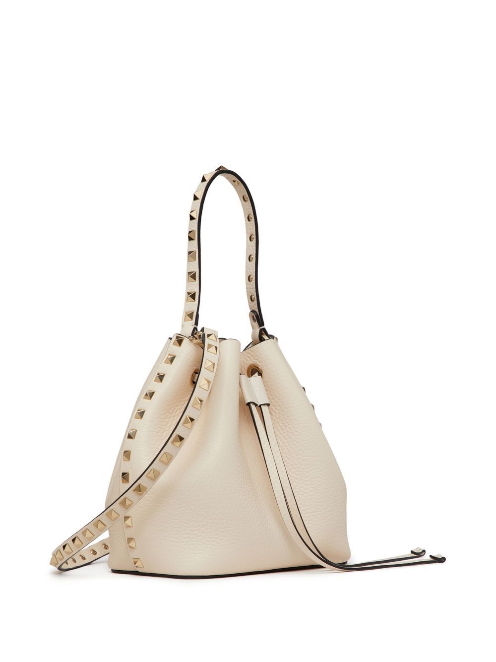 VALENTINO GARAVANI VALENTINO GARAVANI- Rockstud Leather Bucket Bag